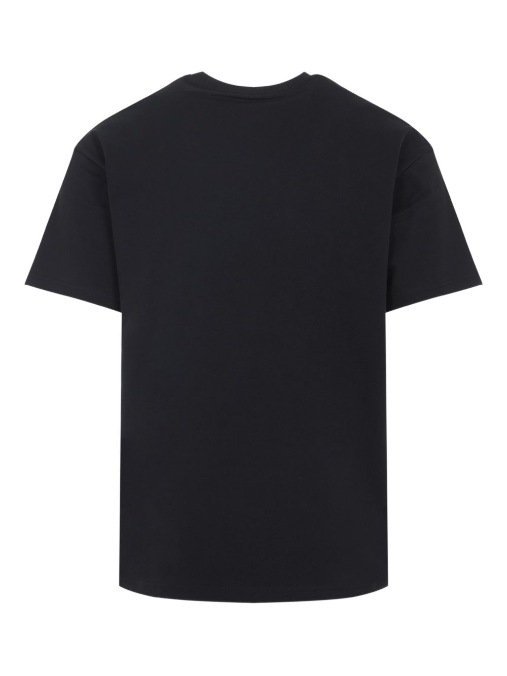 Black Cotton T-Shirt with Paris Embroidery
