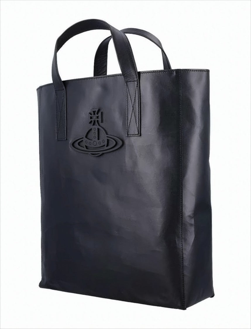 Smooth Cowhide Tote Bag with Sturdy Handles