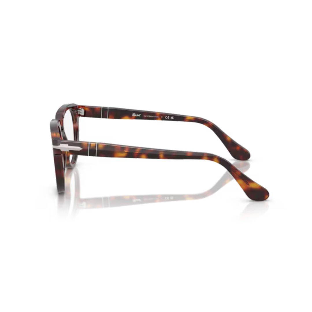 0po3377v Classic Round Frame Tortoiseshell Sunglasses with Cat-Eye Shape
