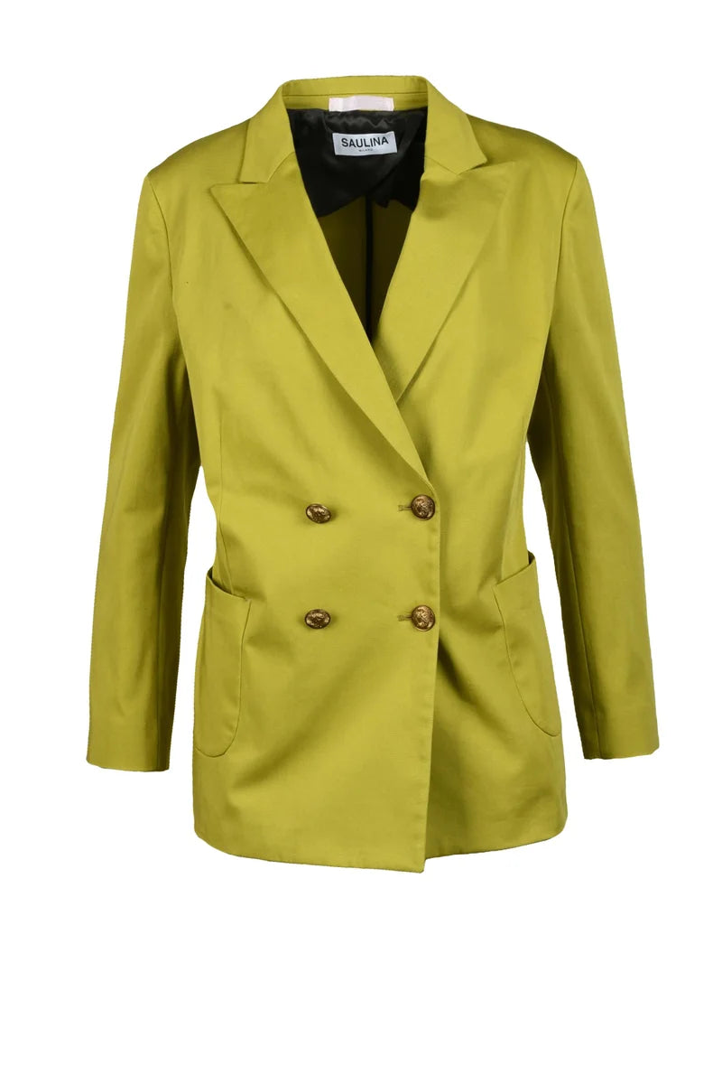 Double-Breasted Jacket - Acid Green