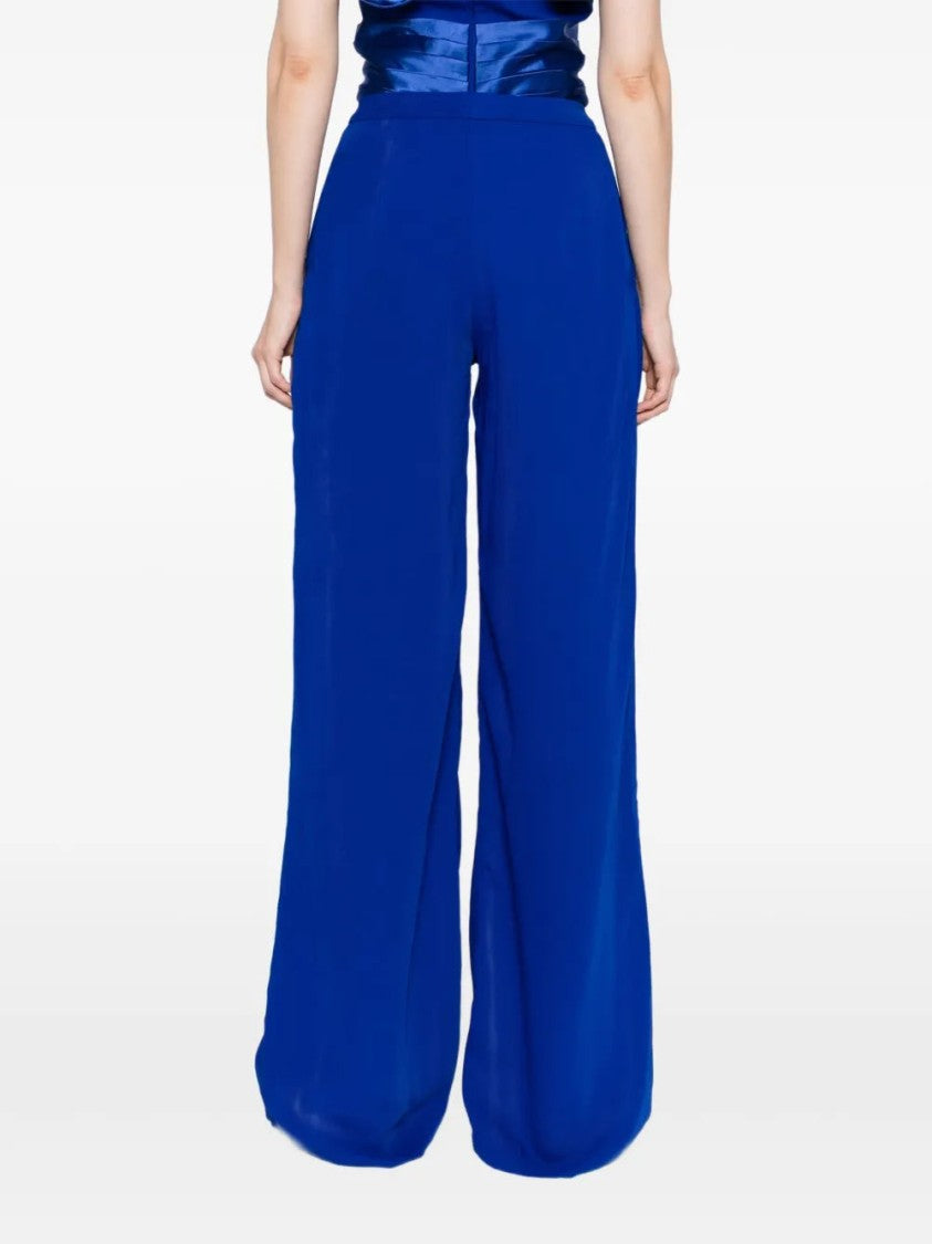 Straight-Cut Tailored Pants With High Waist Design