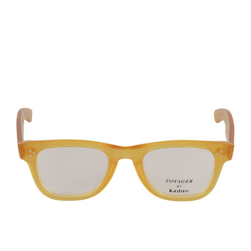 Voyager 23 Translucent Amber-Yellow Rectangular Frame Sunglasses