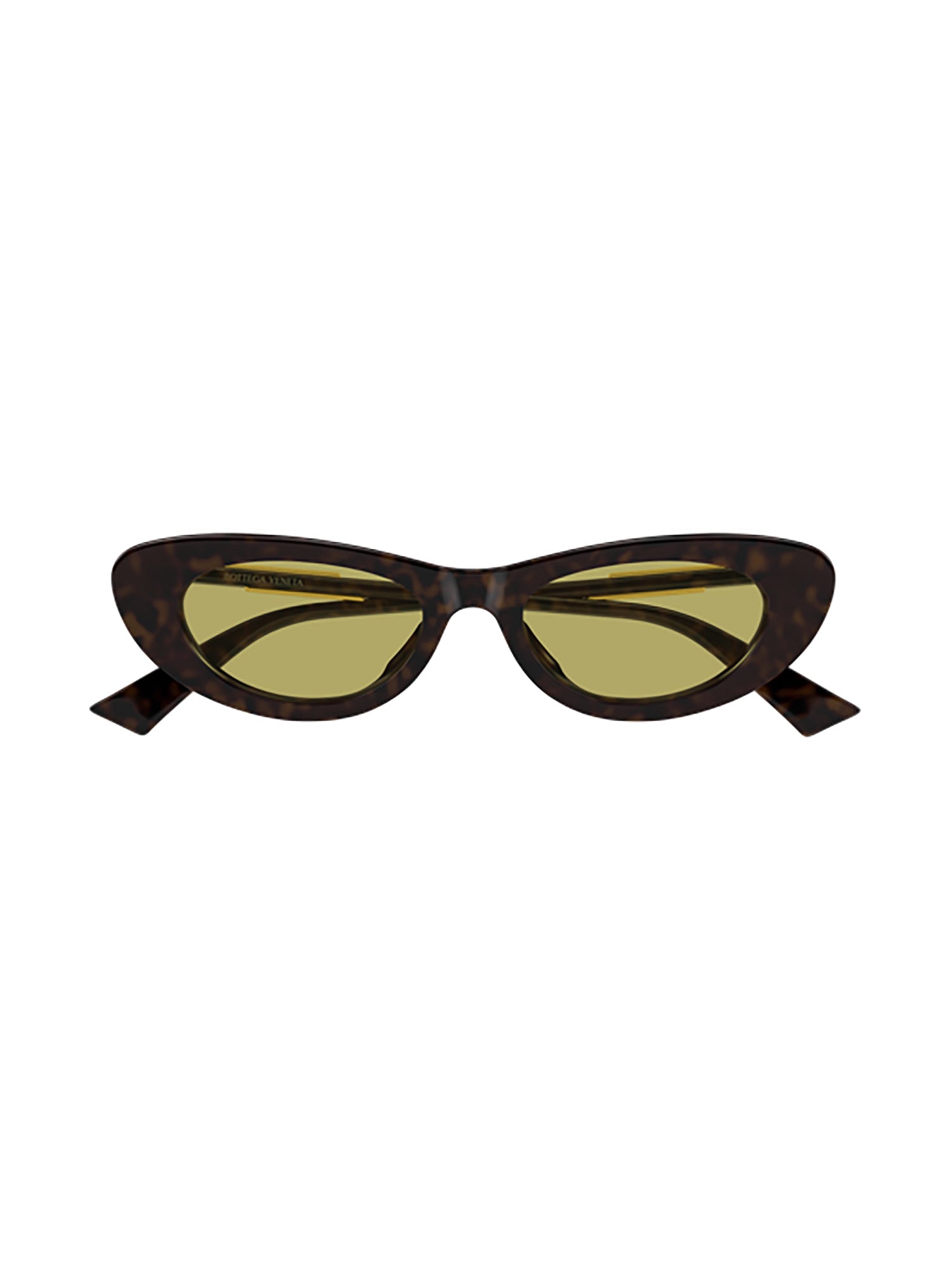 Cat-Eye Tortoiseshell Sunglasses with Gold Accents