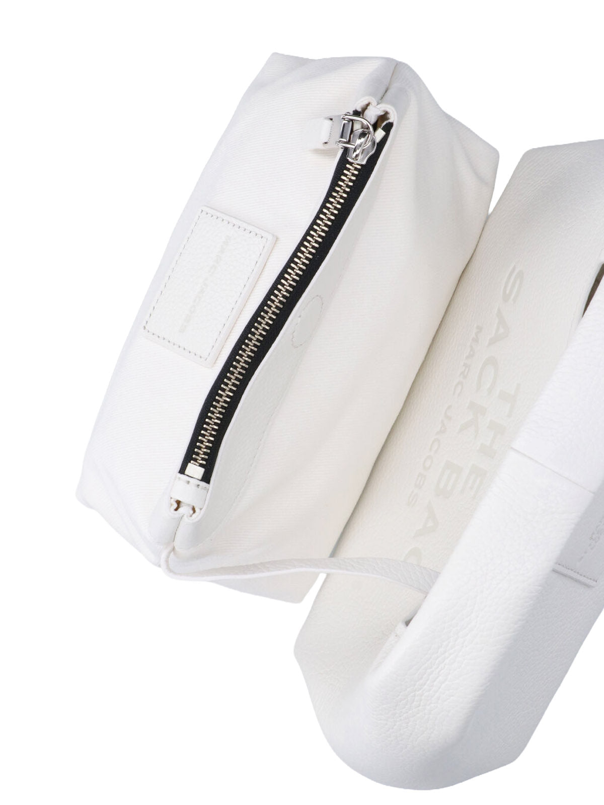 White The Sack Hammered Leather Handbag