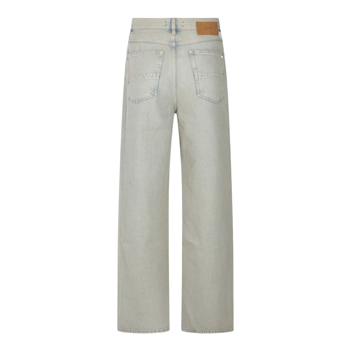 Light Washed Relaxed Straight-Leg Denim Jeans