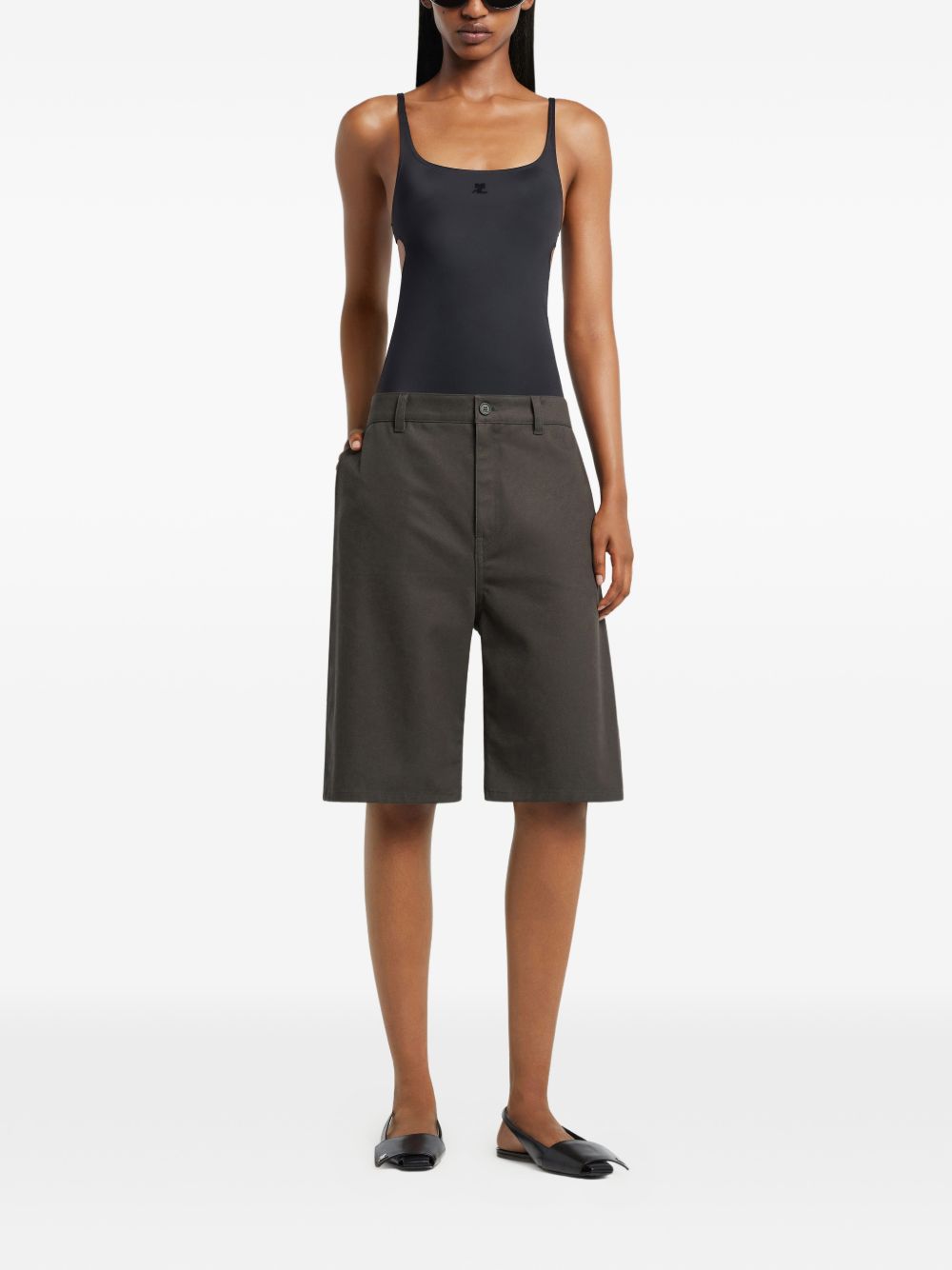 Form-Fitting Bodysuit with Cut-Out Side Details