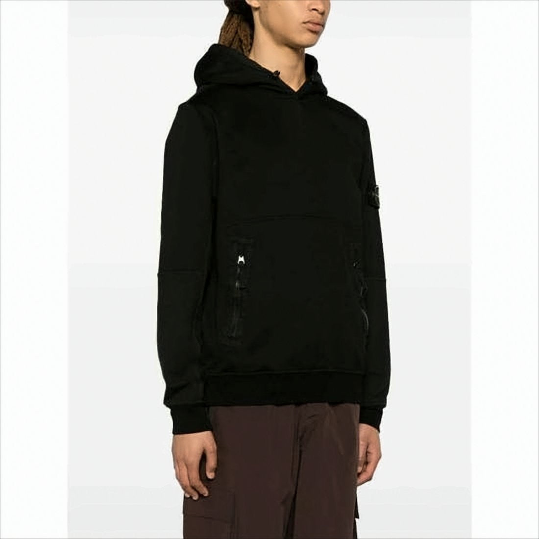 Black Hoodie with Distinctive Logo Patch