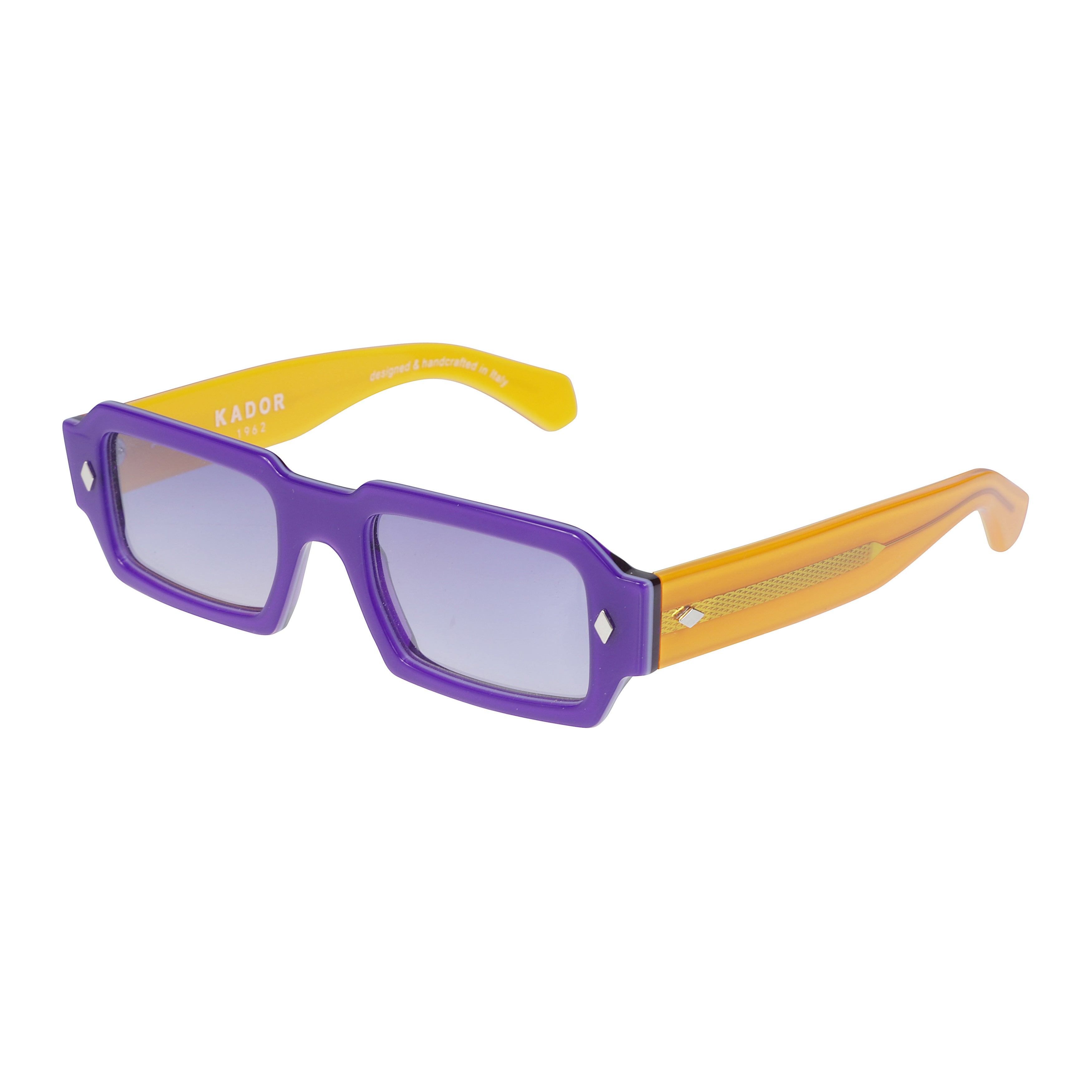 Rock Star Rectangular Frame Sunglasses with Gradient Lenses