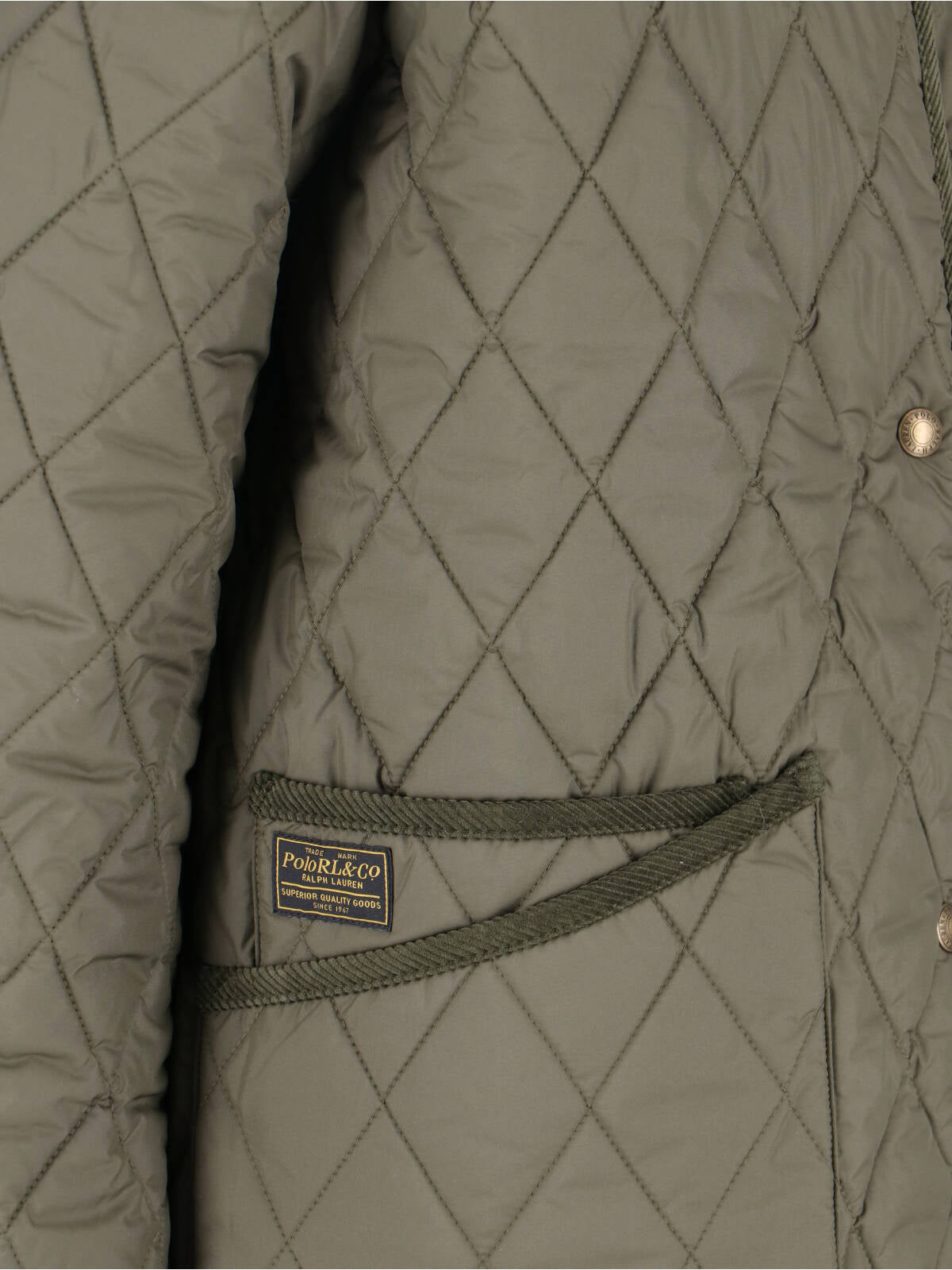 Green Quilted Velvet Collar Recycled Jacket