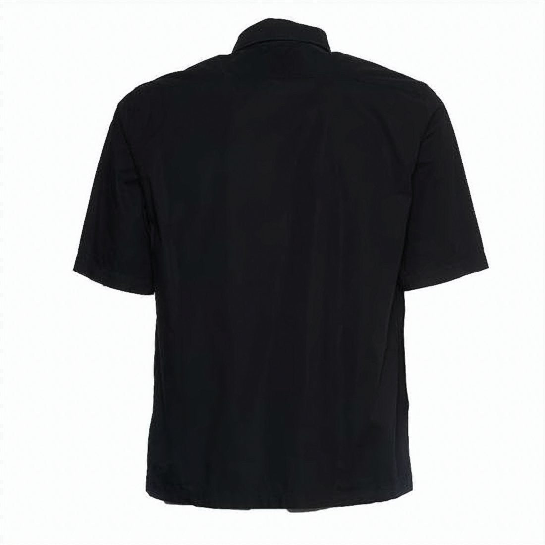 Classic Black Short-Sleeve Button-Down Shirt