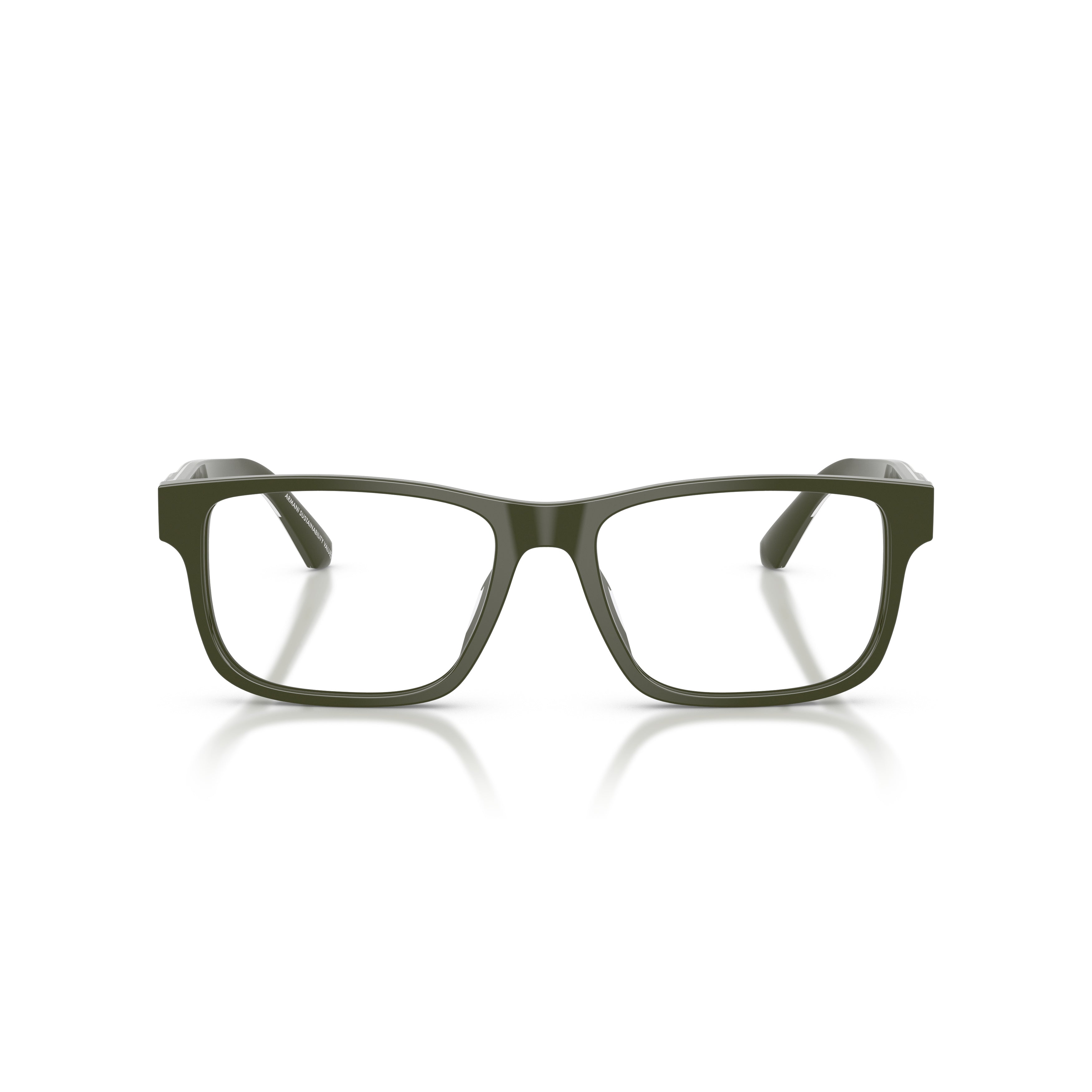 0ea3265u Rectangular Acetate Eyeglasses with Metallic Accents