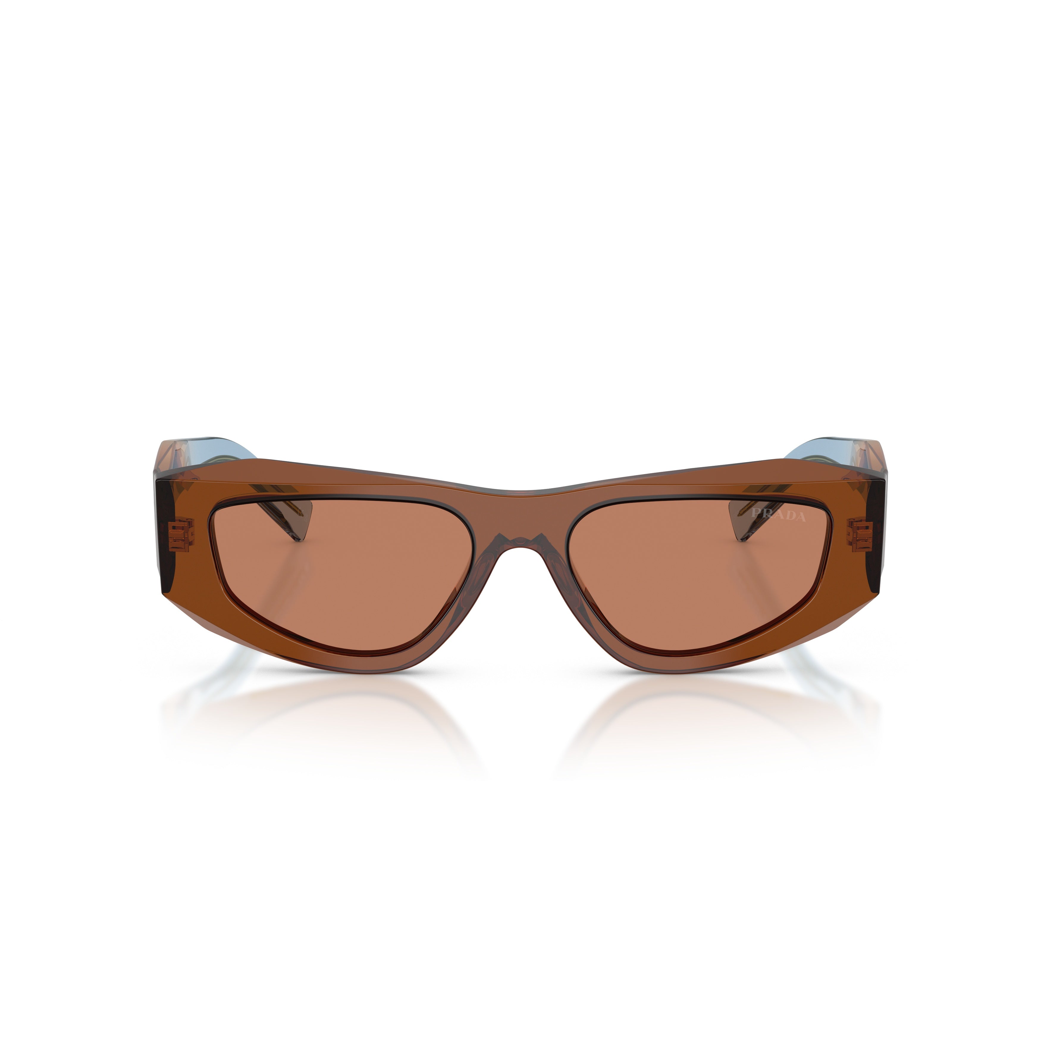 0pr B19s Translucent Brown Angular Sunglasses