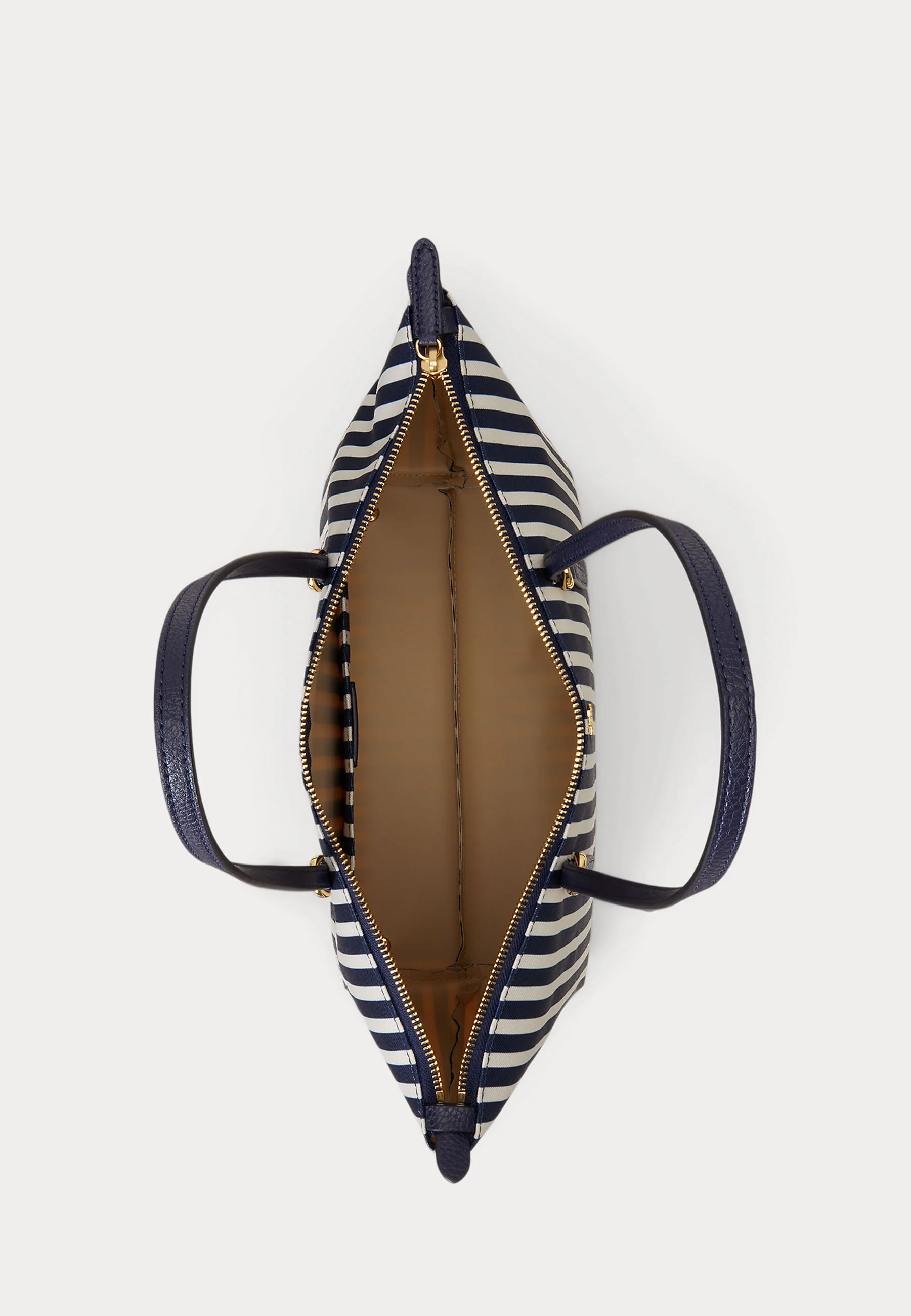 Vertical Navy and White Striped Tote Bag