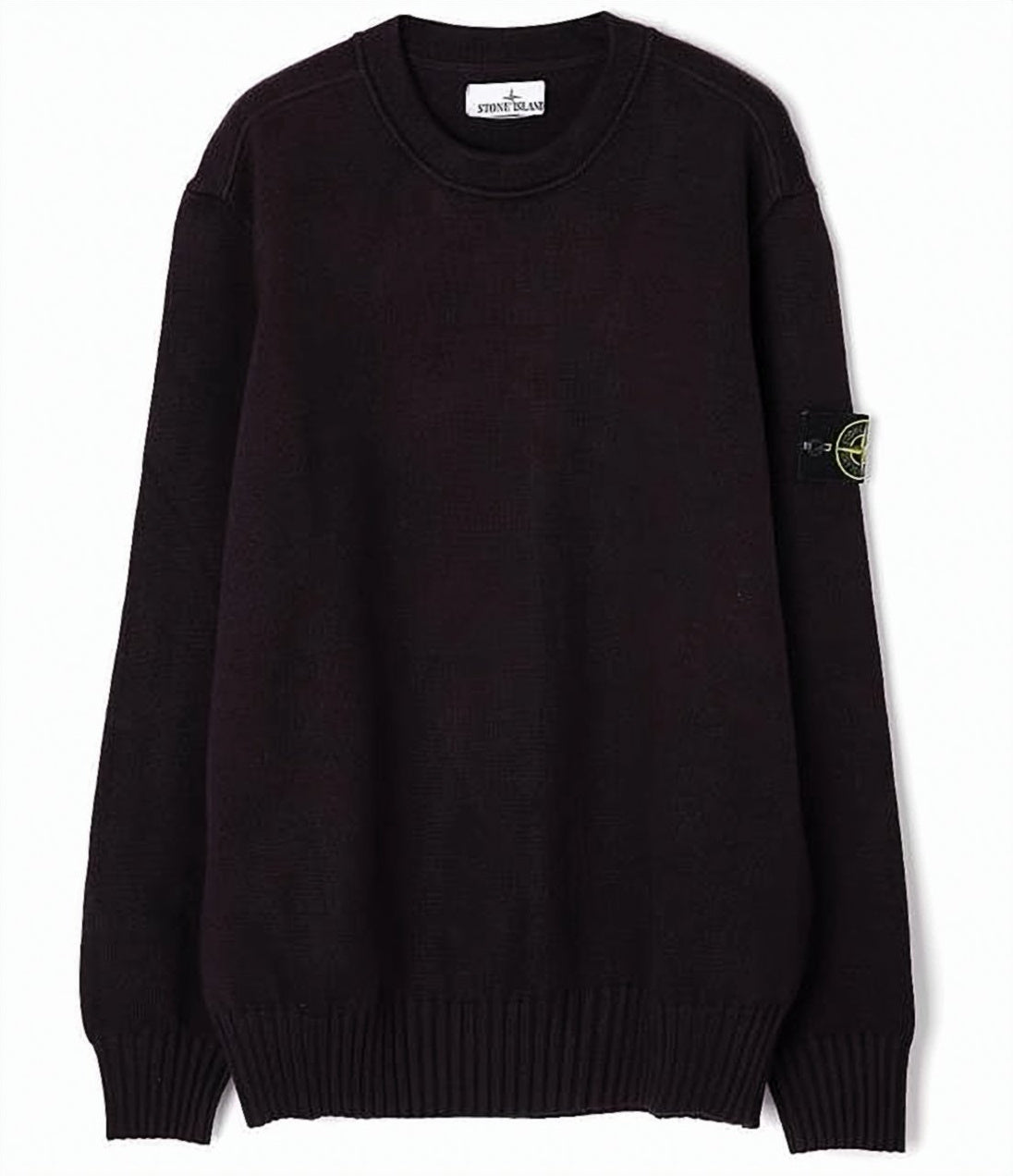 Crew Neck Black Knit Sweater