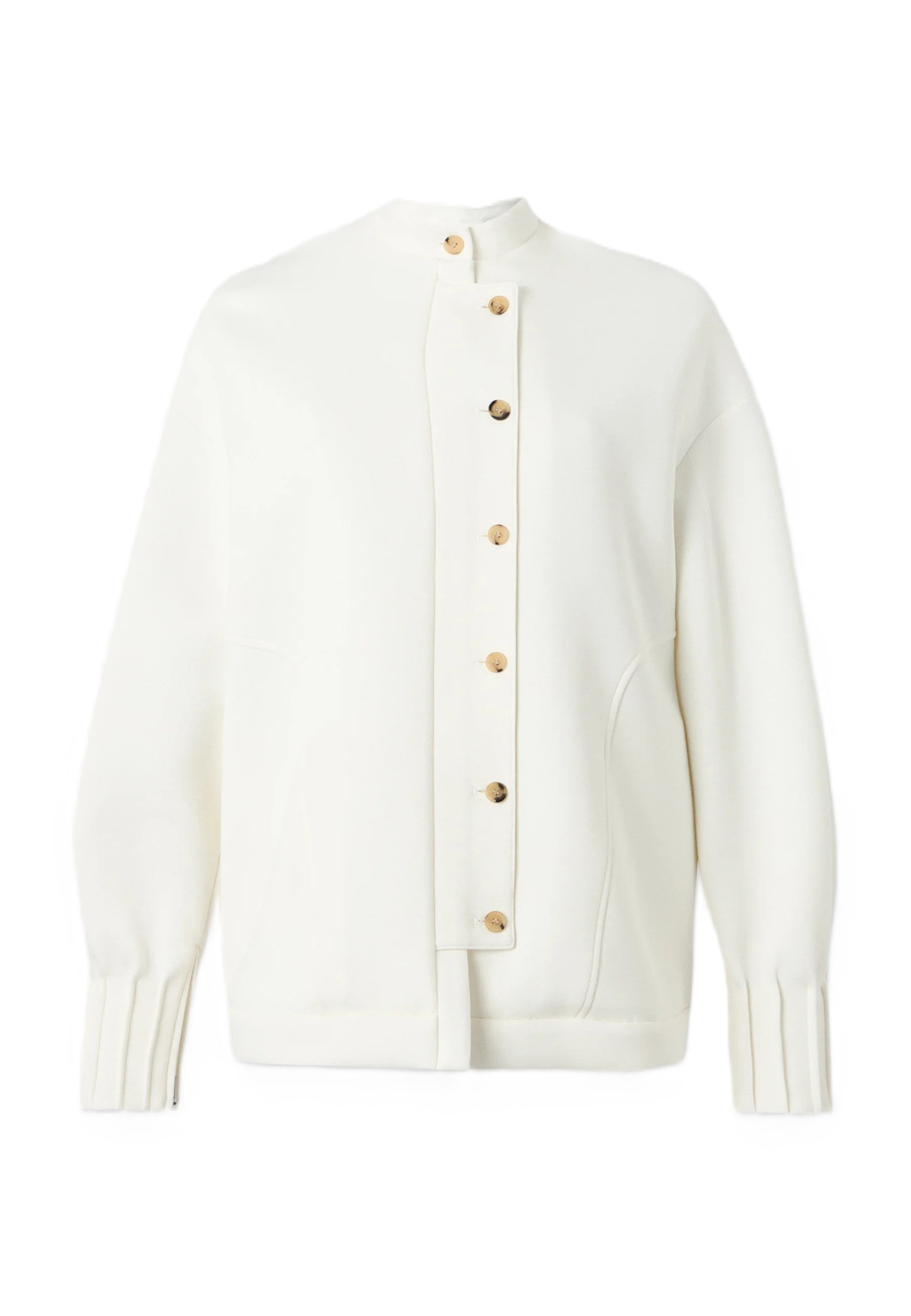 White Cotton Blend Sweatshirt