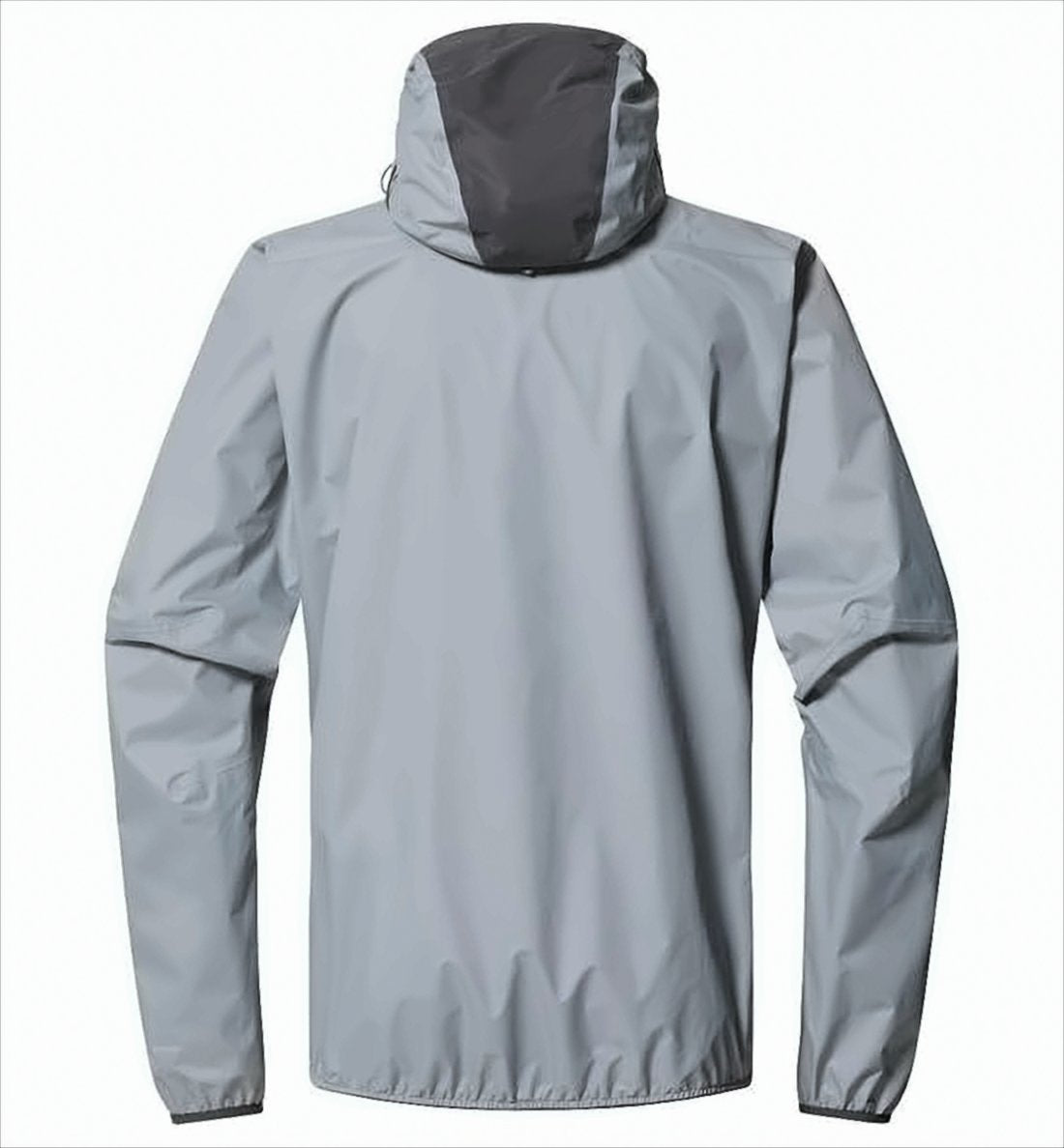 Two-Tone Grey Casual Jacket with High Collar