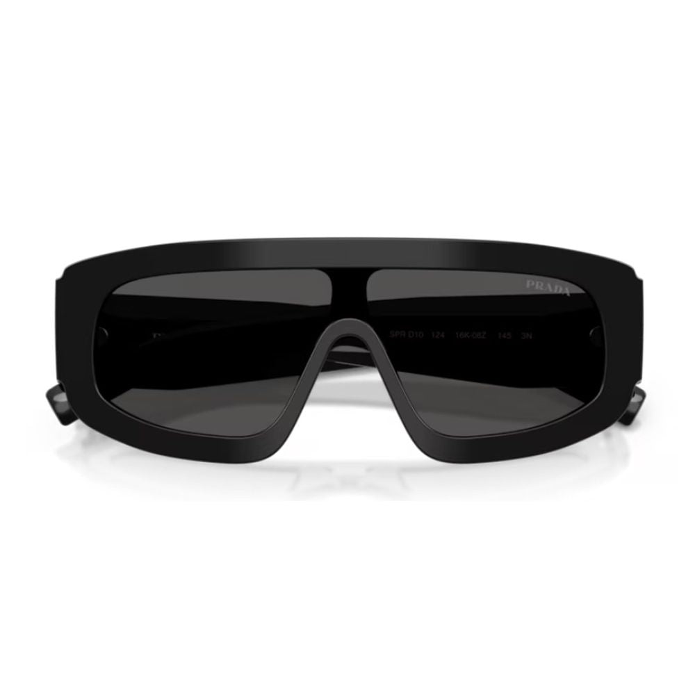 Oversized Sculpted Mask Sunglasses with Iconic Triangular Detail