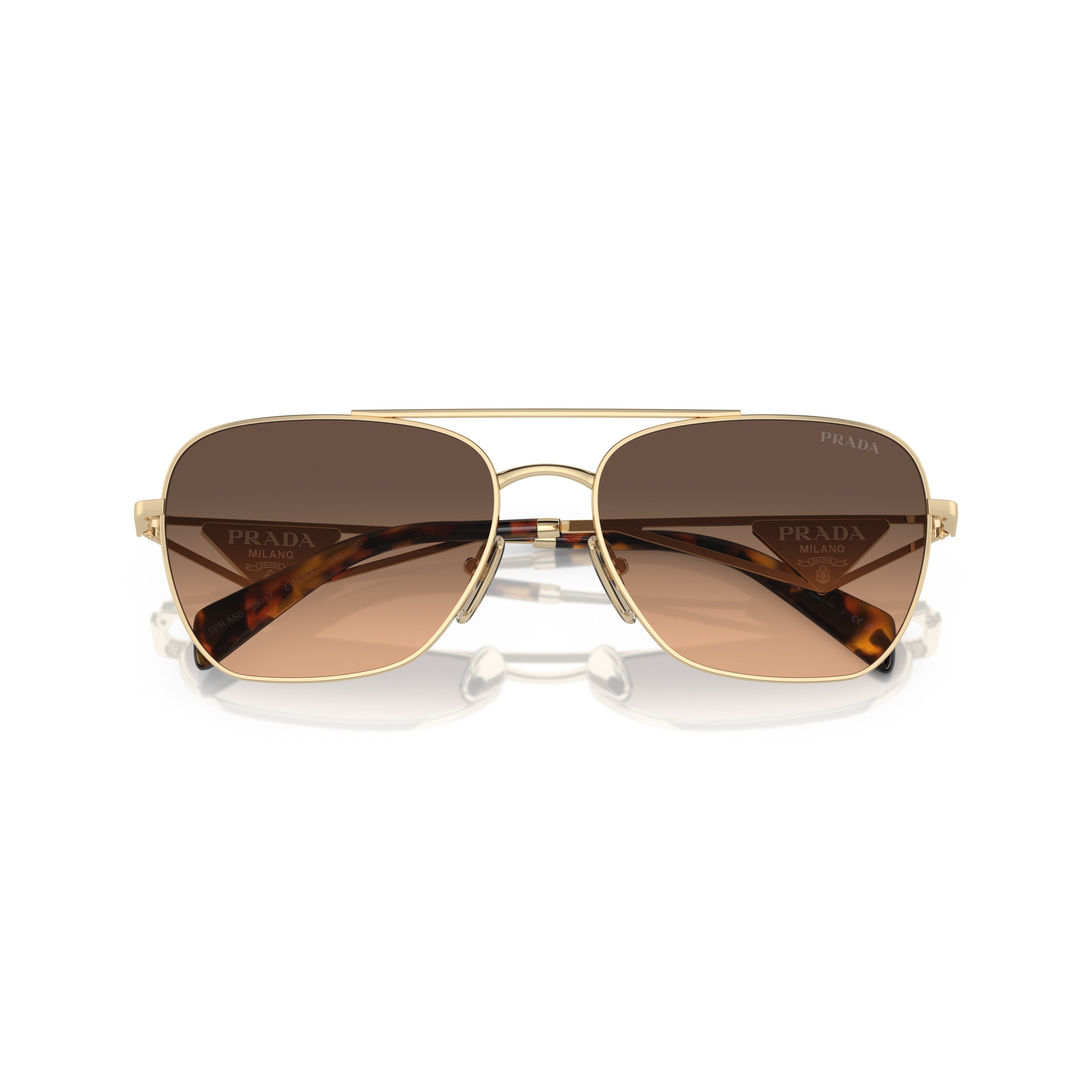 0pr A50s Rectangular Gradient Brown Lenses