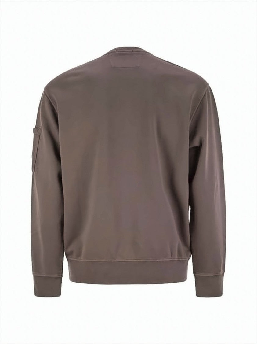 Long-Sleeve Minimalist Cotton Sweatshirt With Distinctive Lens Detail