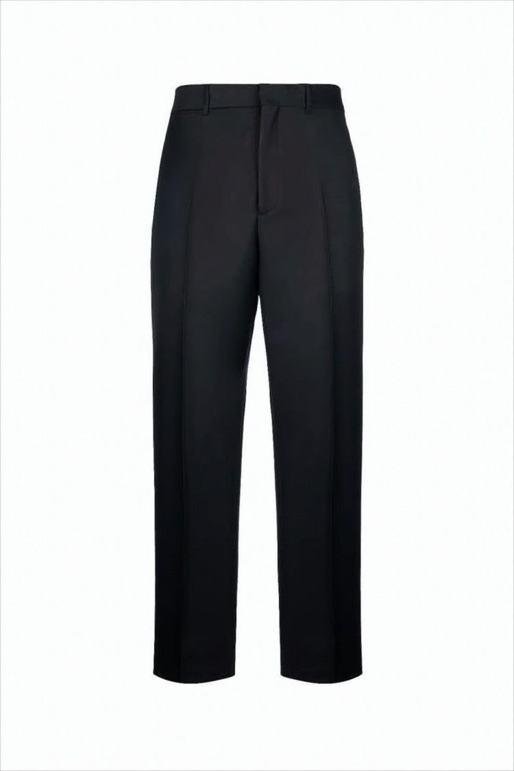 Tailored Straight Pants with Classic Waistband and Refined Finish