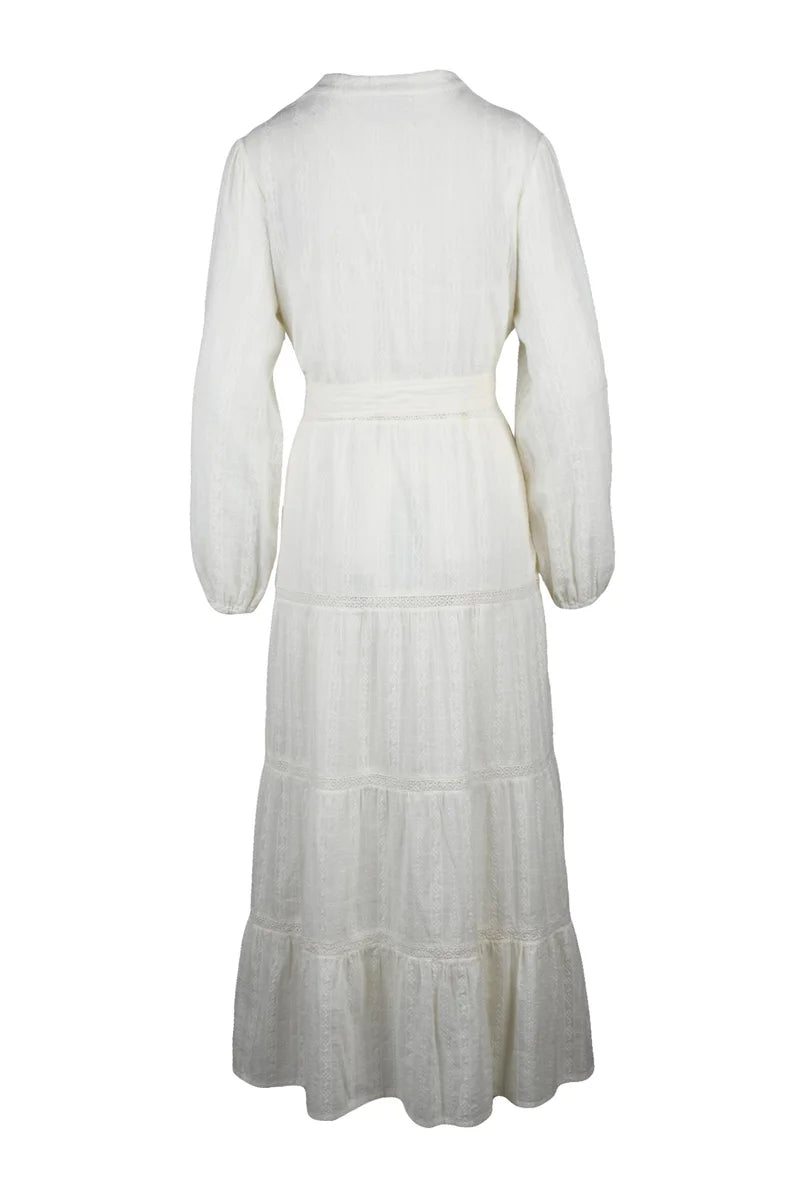 Midi Dress with Relaxed Tiered Design