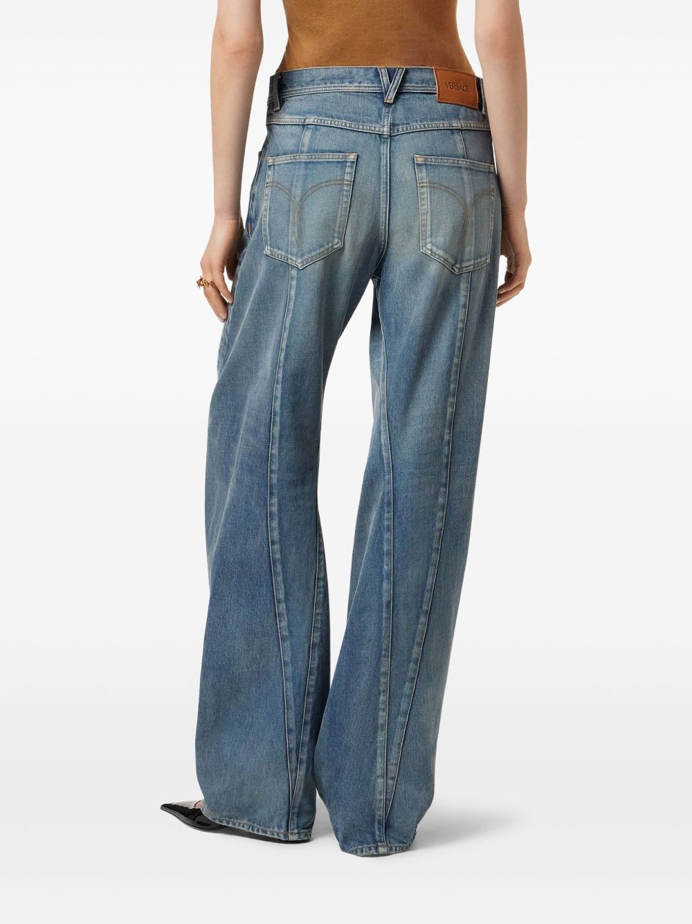 Faded Blue Denim Trousers