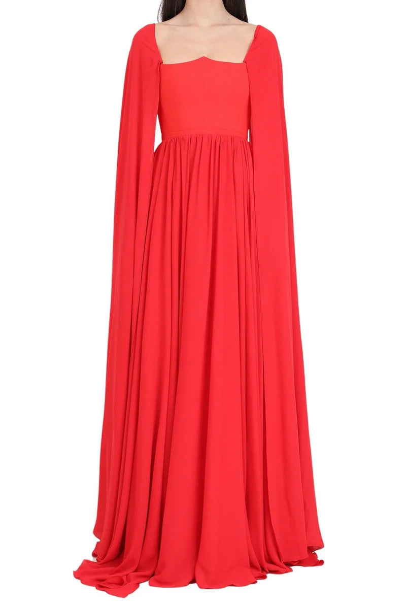 Long Stretch Dress - Red