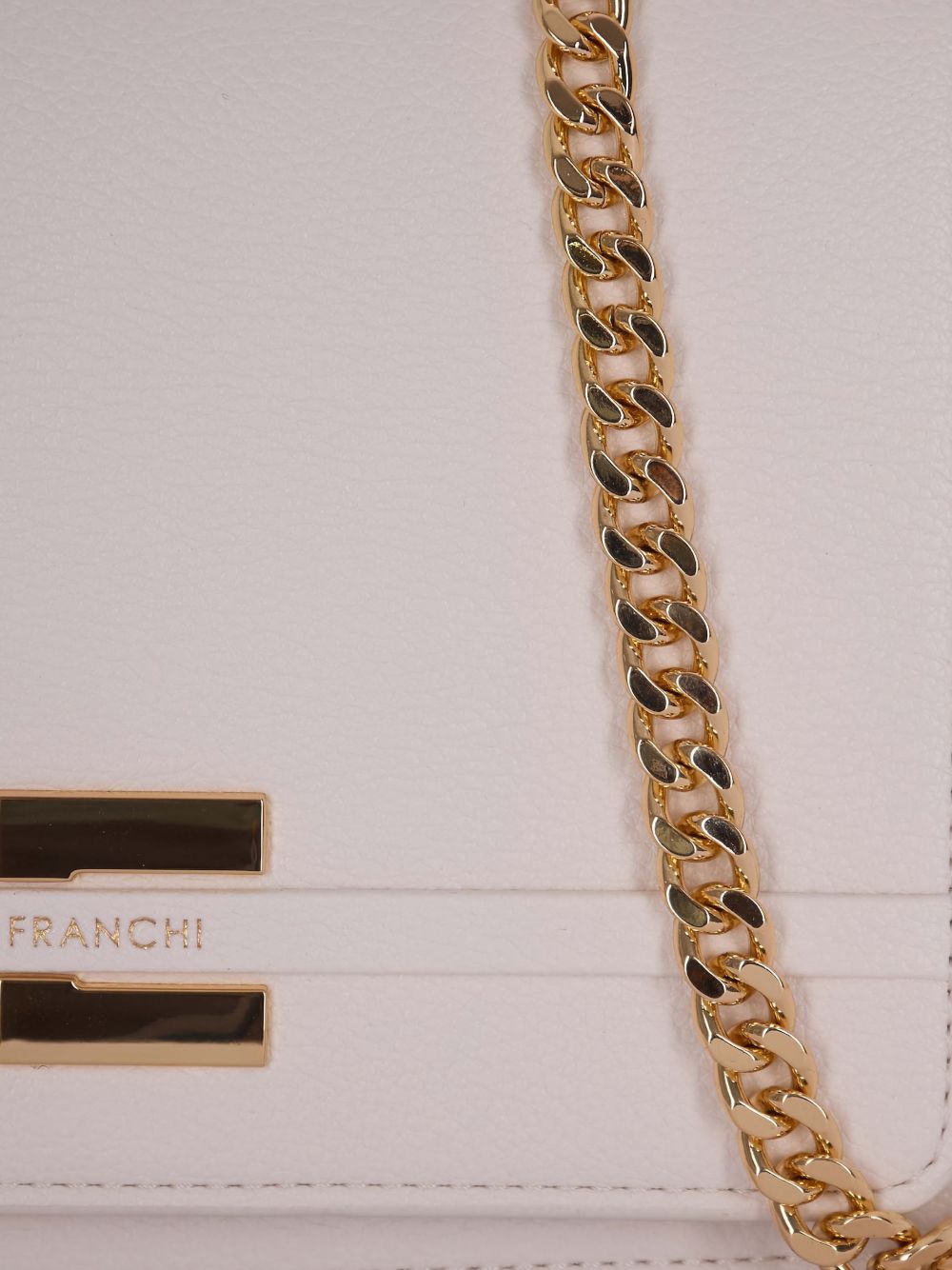 Rectangular Clutch With Gold-Tone Chain Strap
