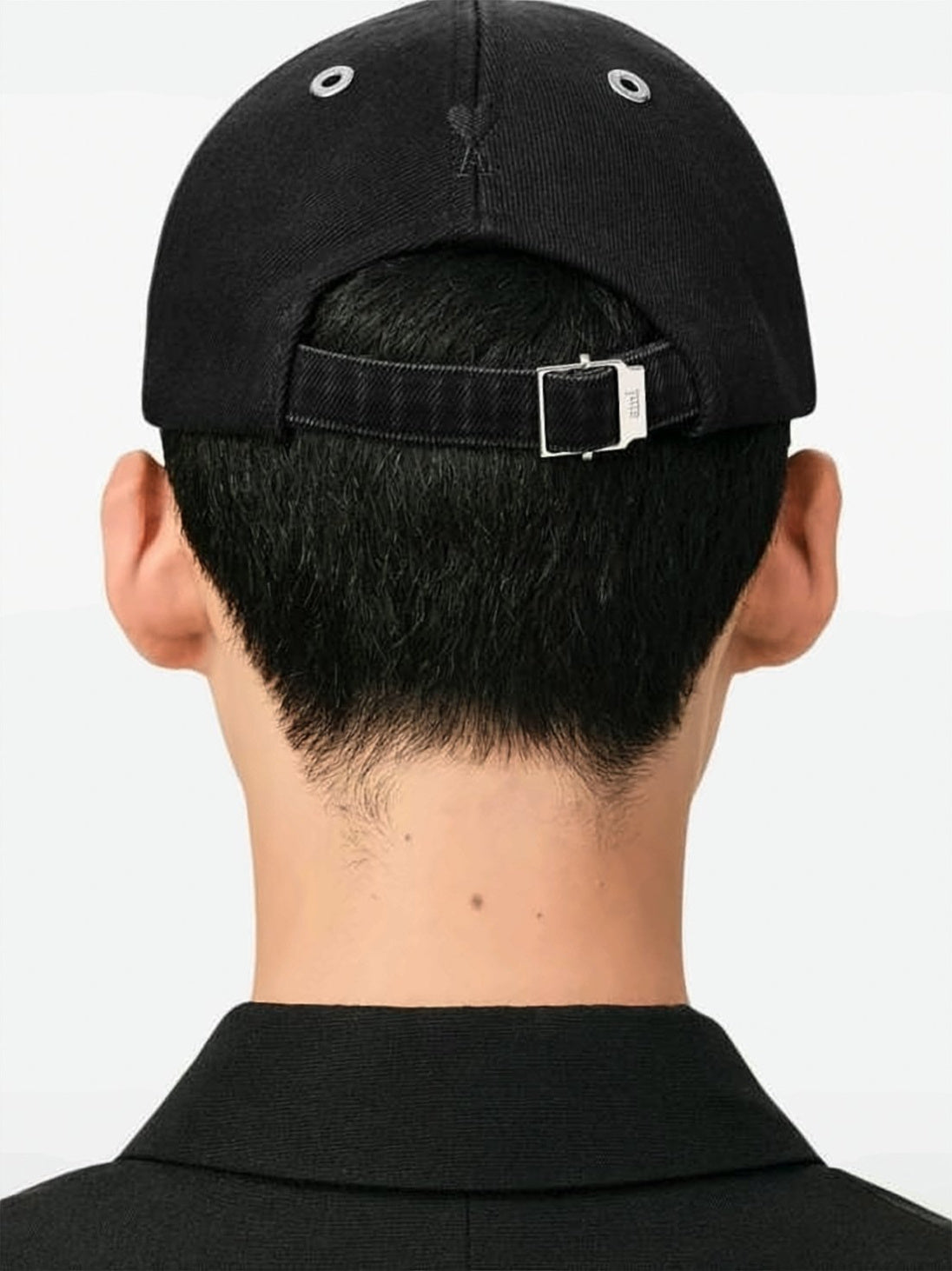 White Cotton Embroidered Script Baseball Cap