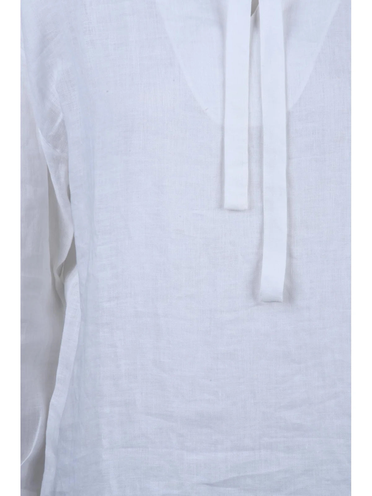 White Gauzed Linen Blouse