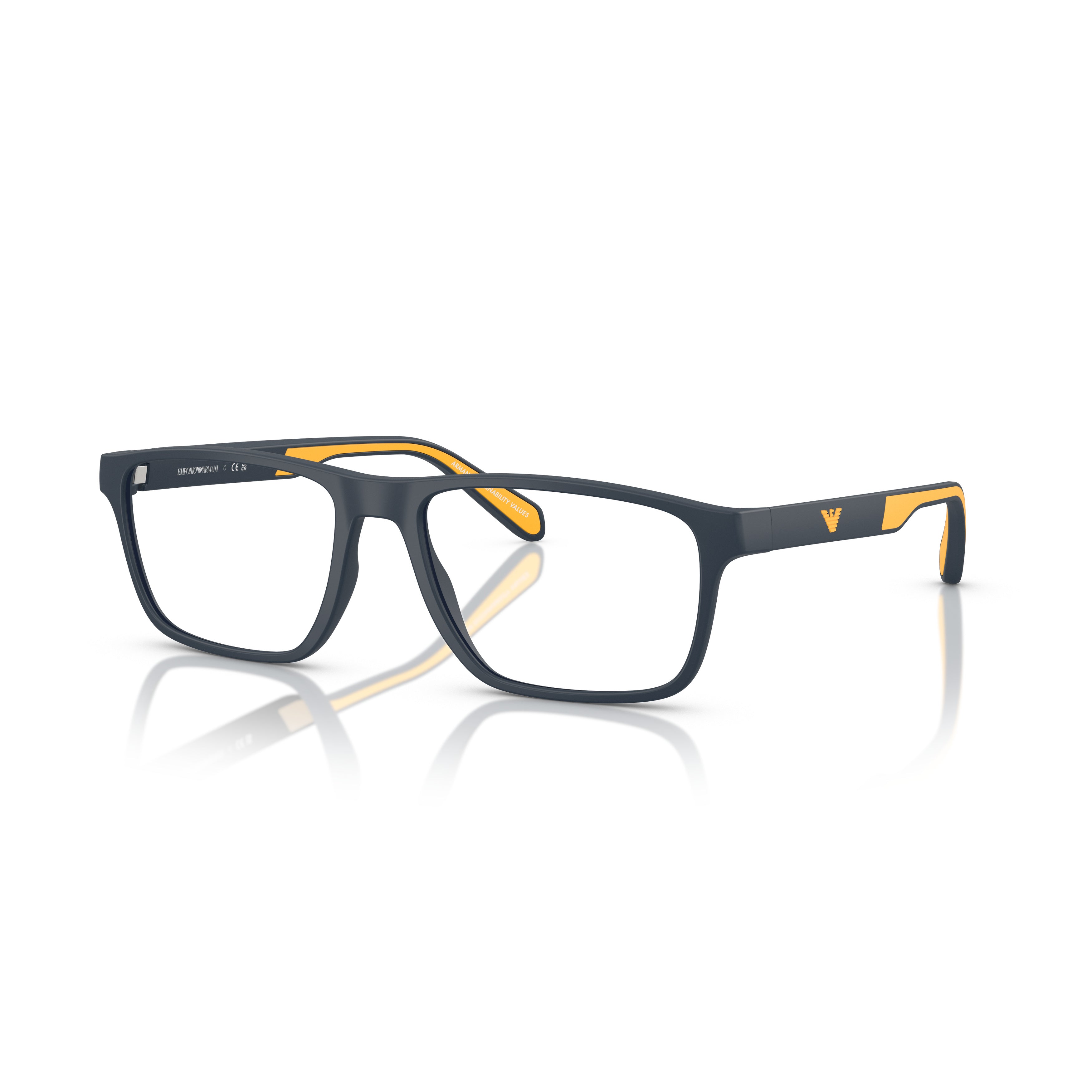 0ea3233 Rectangular Eyeglass Frames in Matte Black with Vibrant Accents