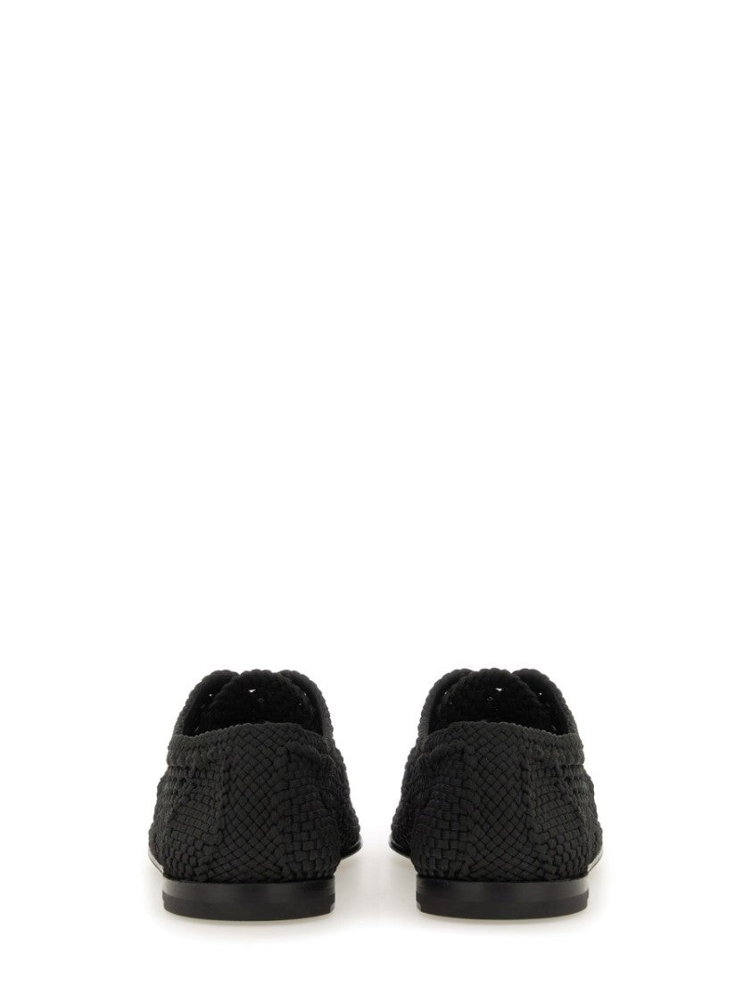 Woven Black Derby Shoe