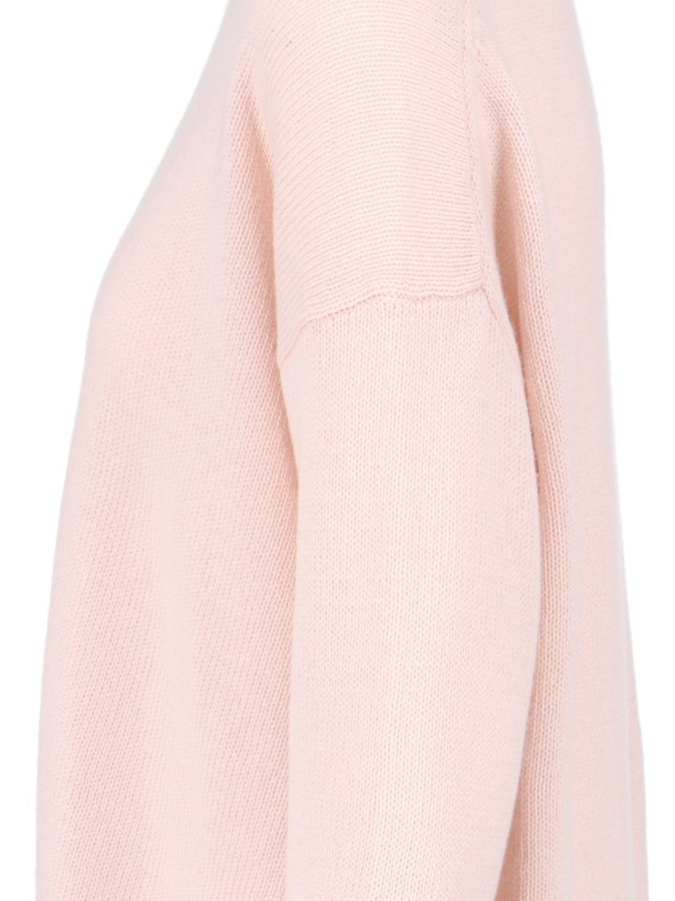 Cashmere Sweater In Pink Knitted Crew Neck