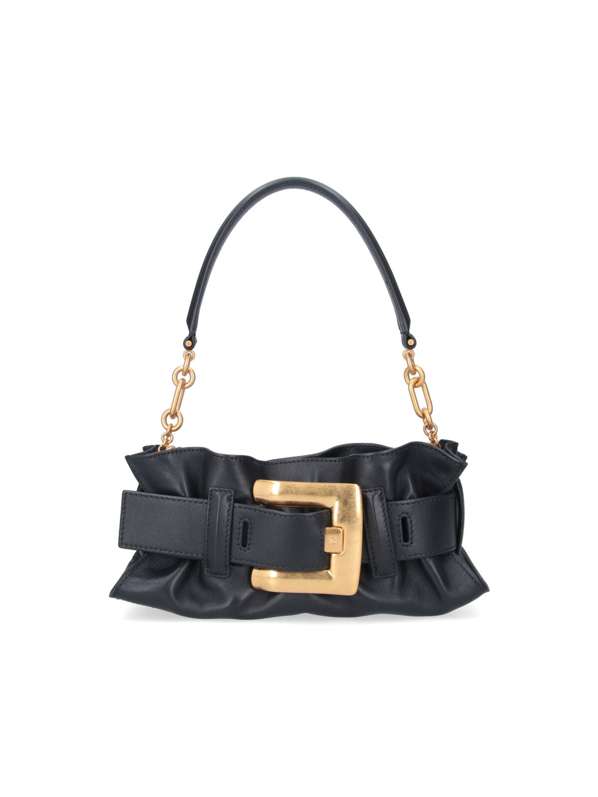 Black Anthem Mini Handbag Gold-Tone Buckle