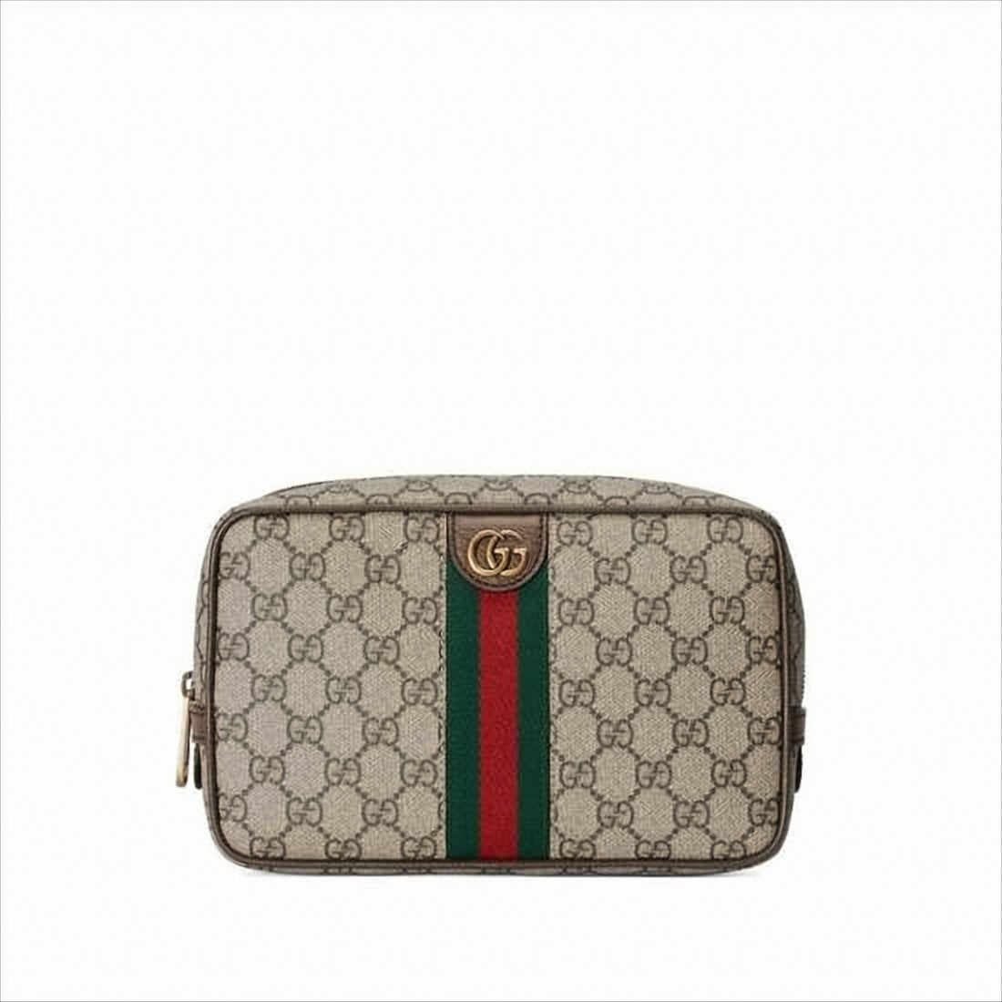 Canvas and Leather Monogram Clutch