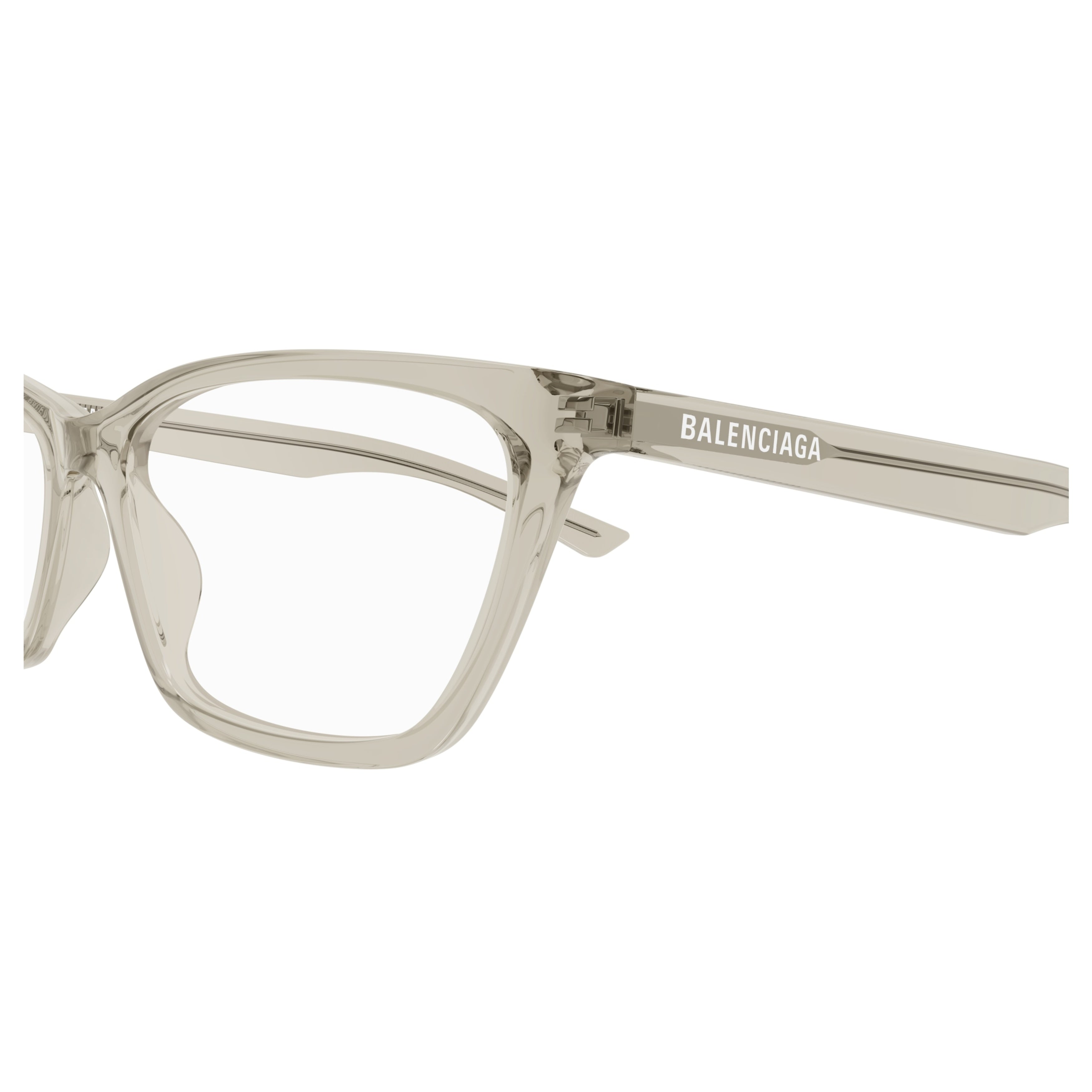 Bb0406o Translucent Smoky Taupe Rectangular Frame Eyeglasses