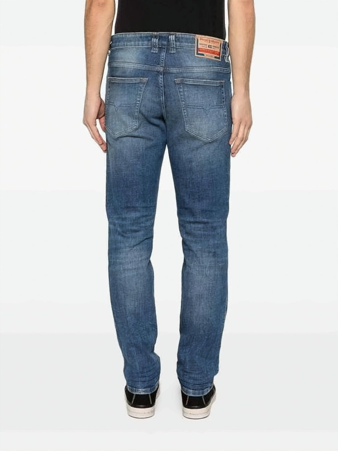 Straight-fit Denim Pants with Faded Wash