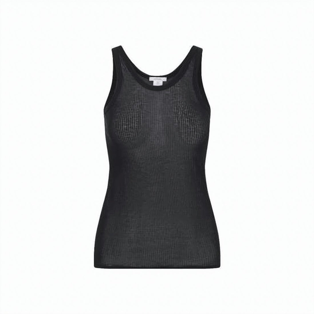 Seamless Fitted Tank Top with Fine Ribbed Texture
