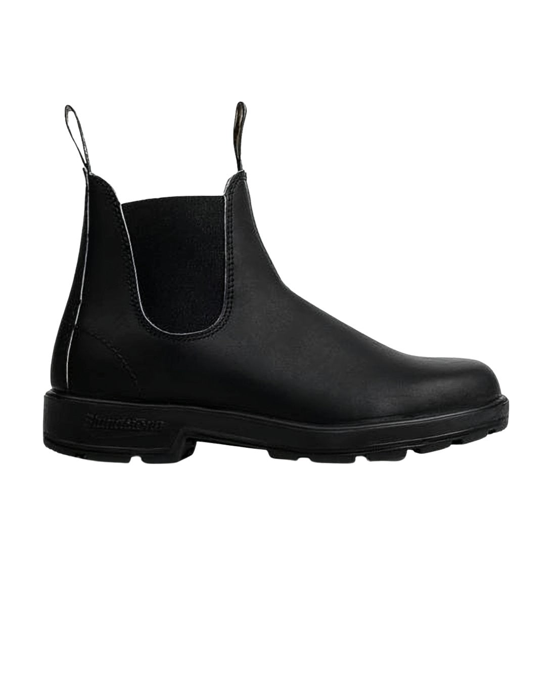 Seamless Black Leather Slip-On Boots