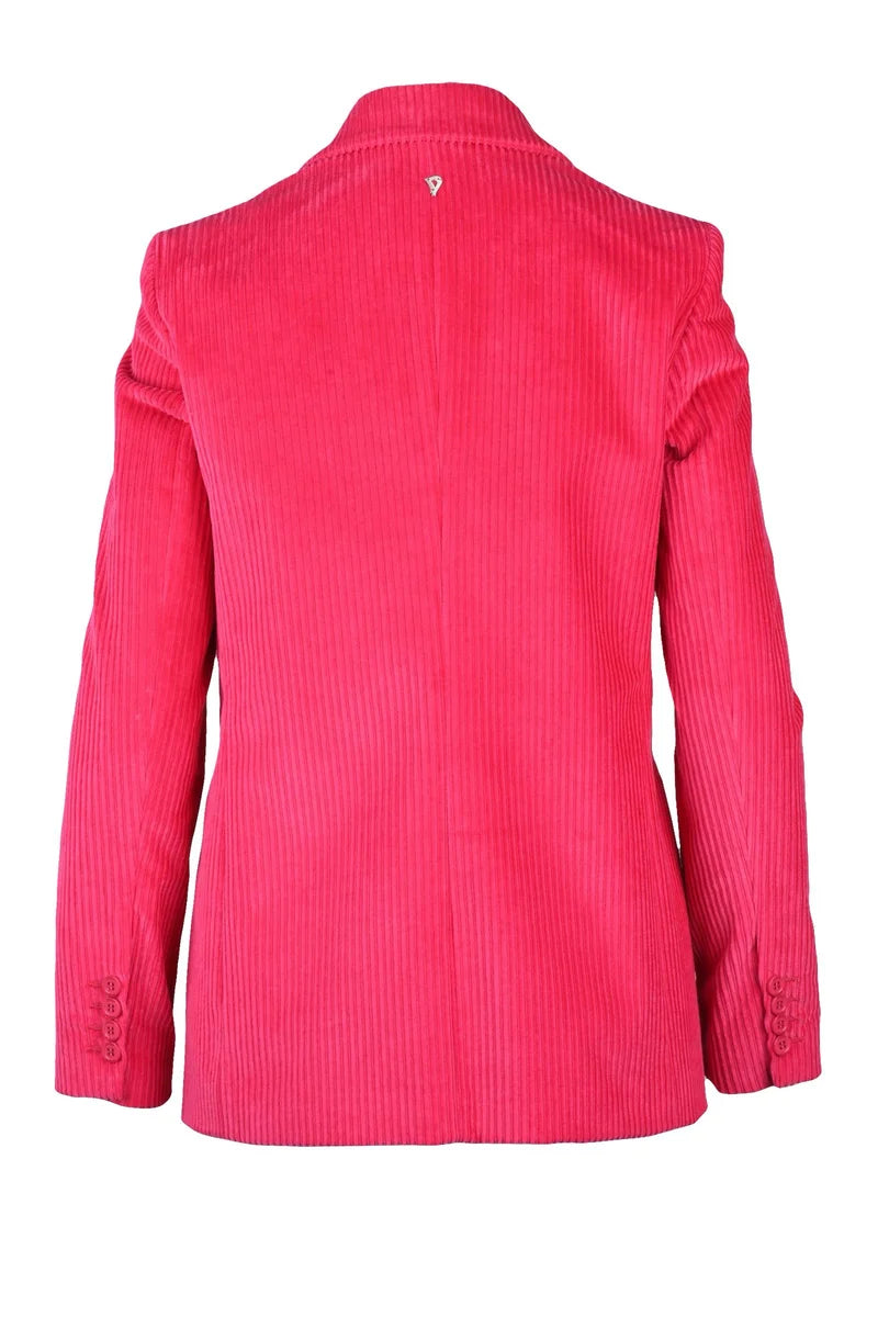 Long Velvet Jacket - Fuchsia