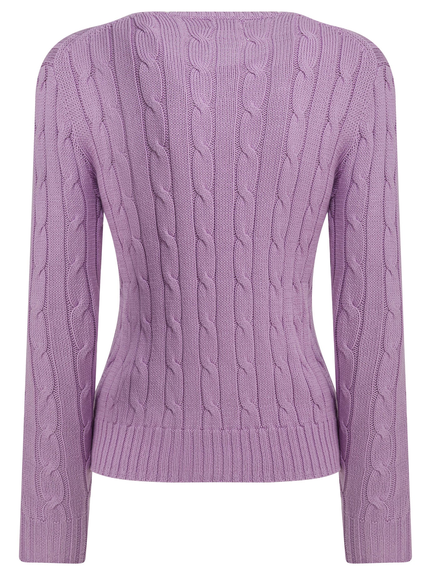 Cable Knit Sweater with Classic Details and Embroidered Logo