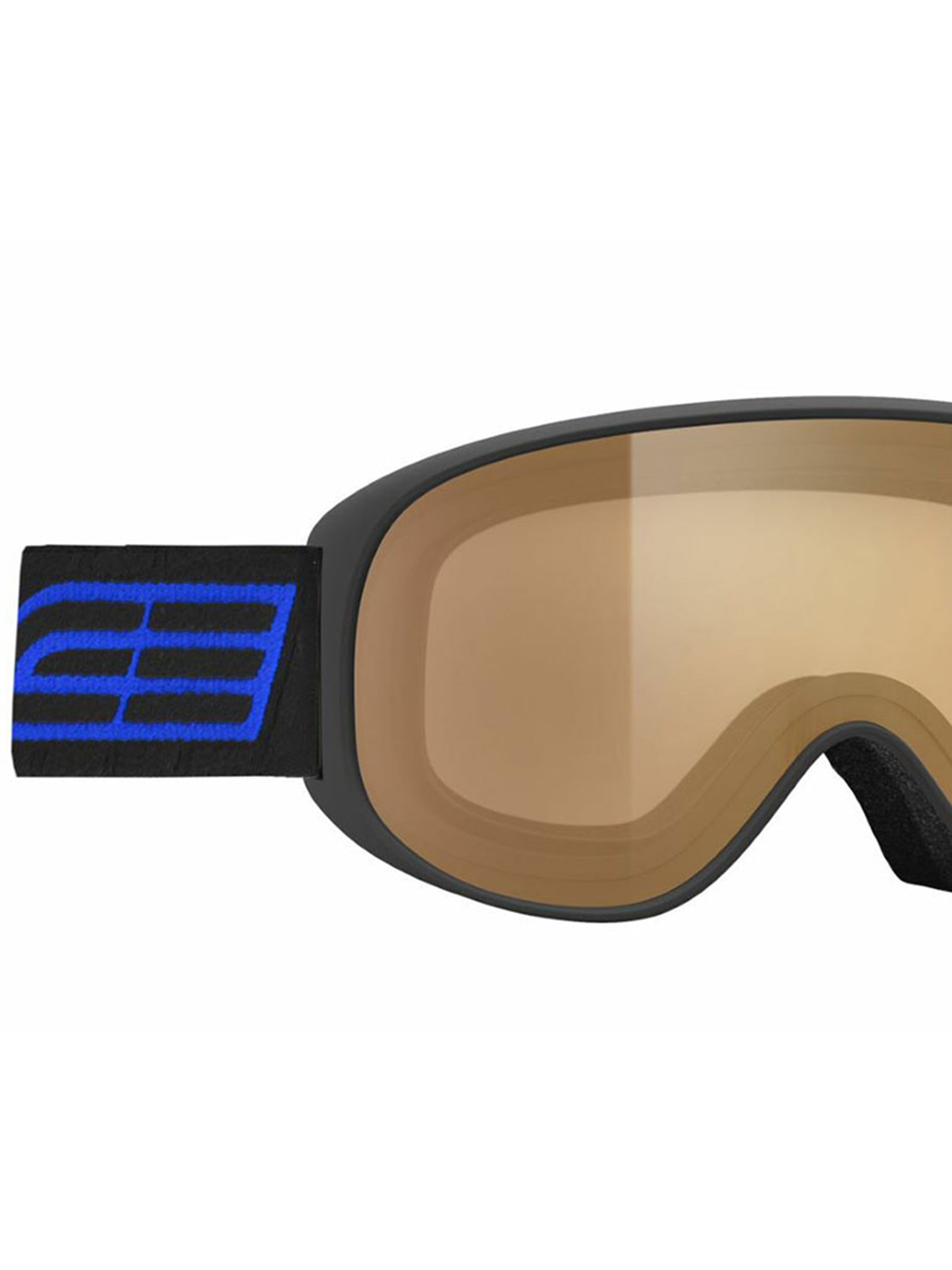 Black Ski Goggles Amber-Tinted Lens