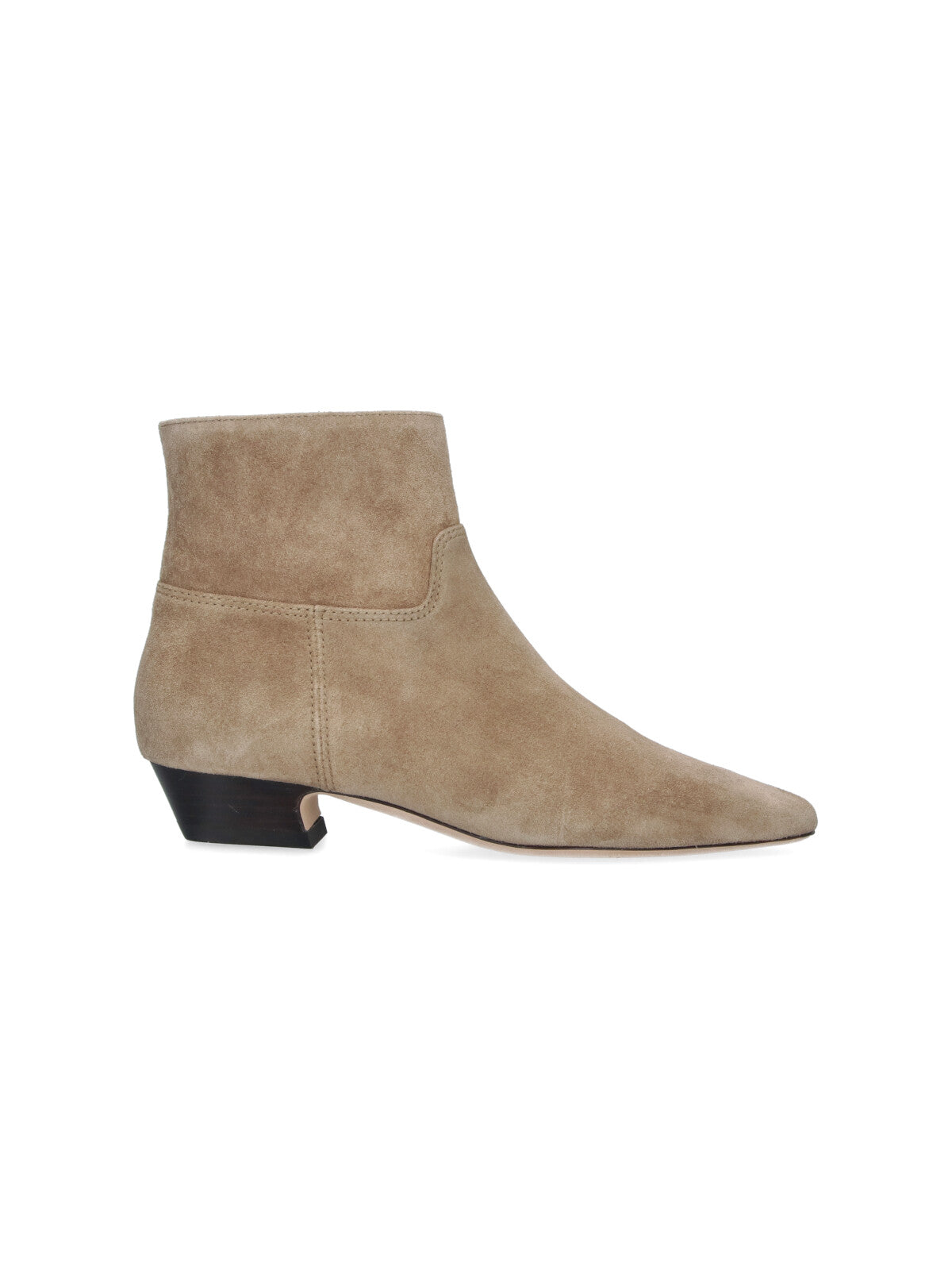Beige Stassi Calf Leather Ankle Boots