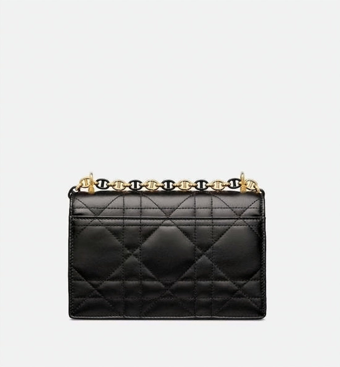 Quilted Lambskin Shoulder Bag with Gold-tone Logo