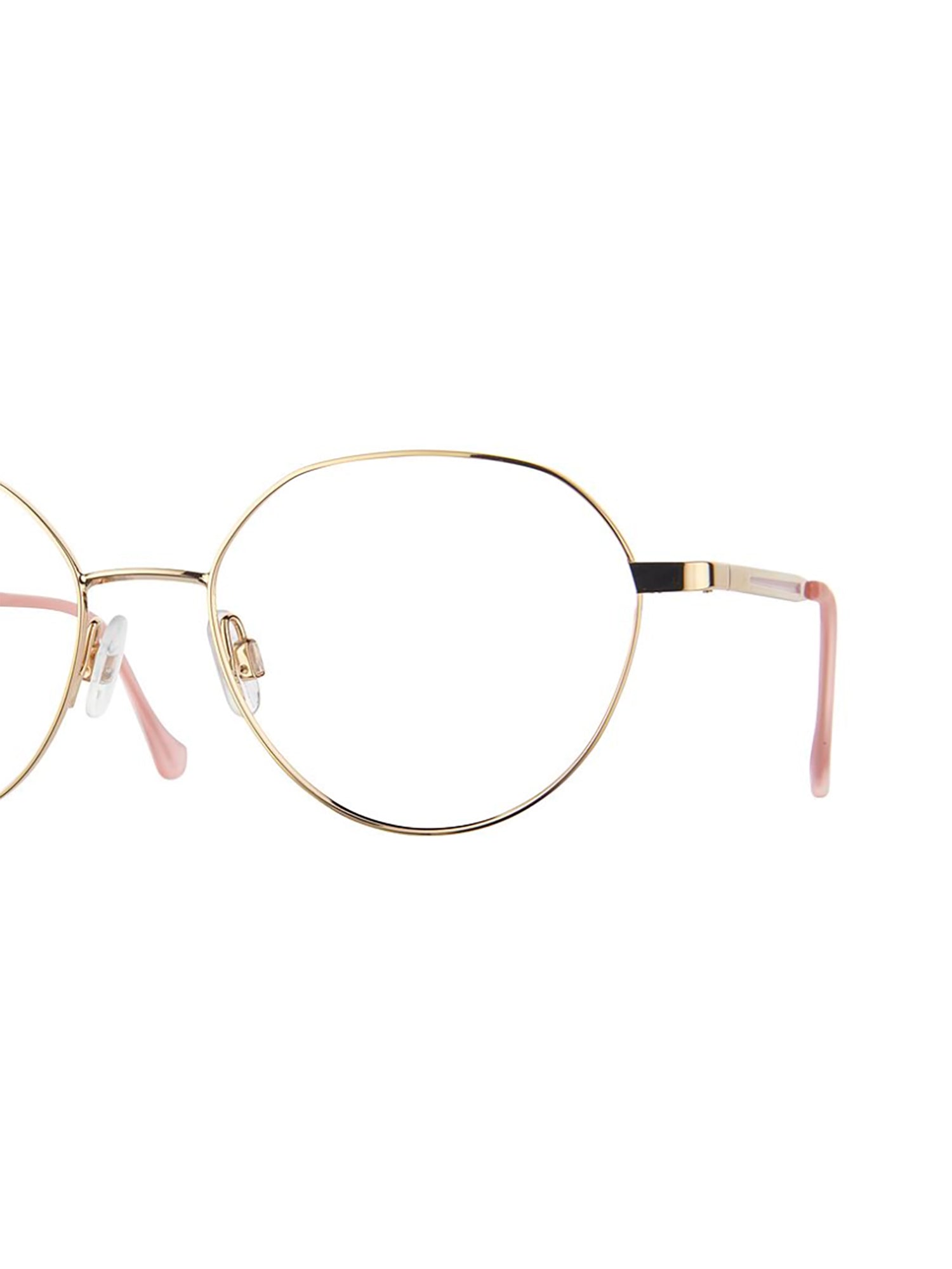 Oval Metallic Optical Frames With Gold-Toned Temples