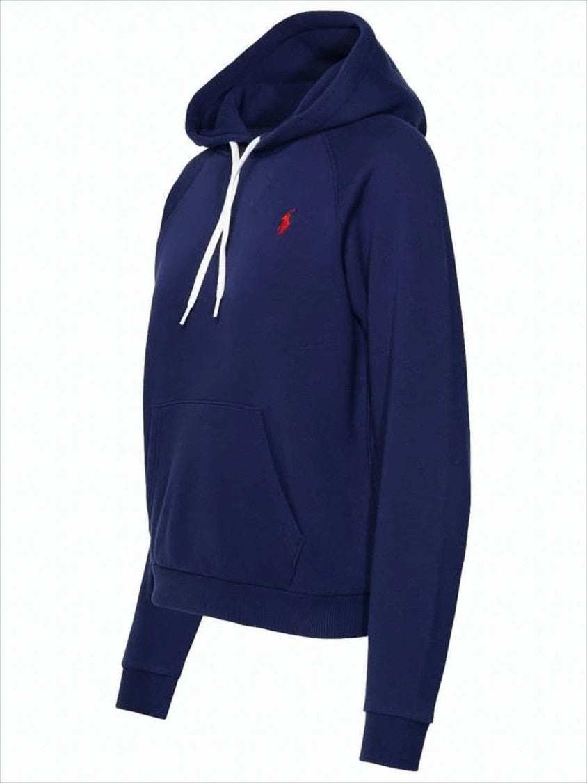 Deep Blue Hooded Sweatshirt with Kangaroo Pocket
