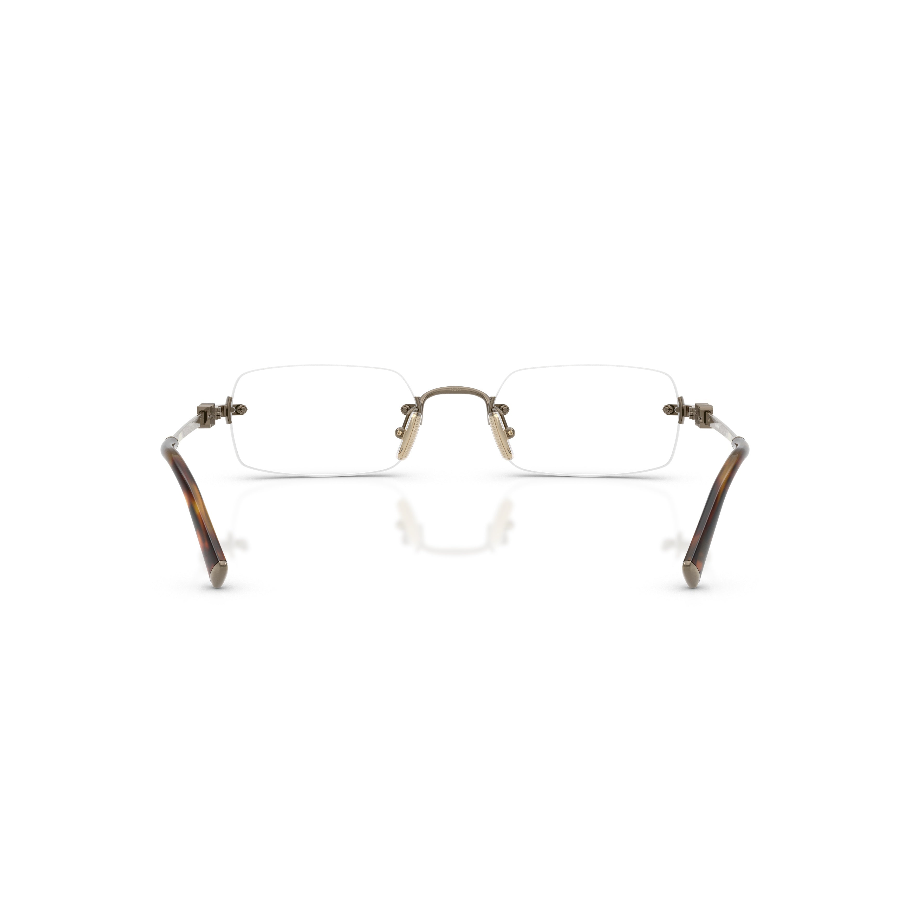 0mu 50yv Rimless Rectangular Eyeglasses