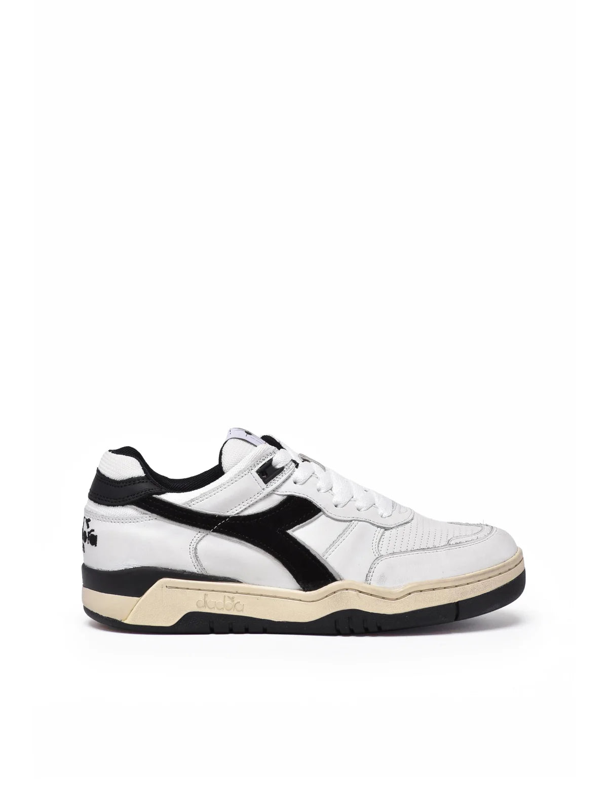 White Black Leather B.560 Sneakers