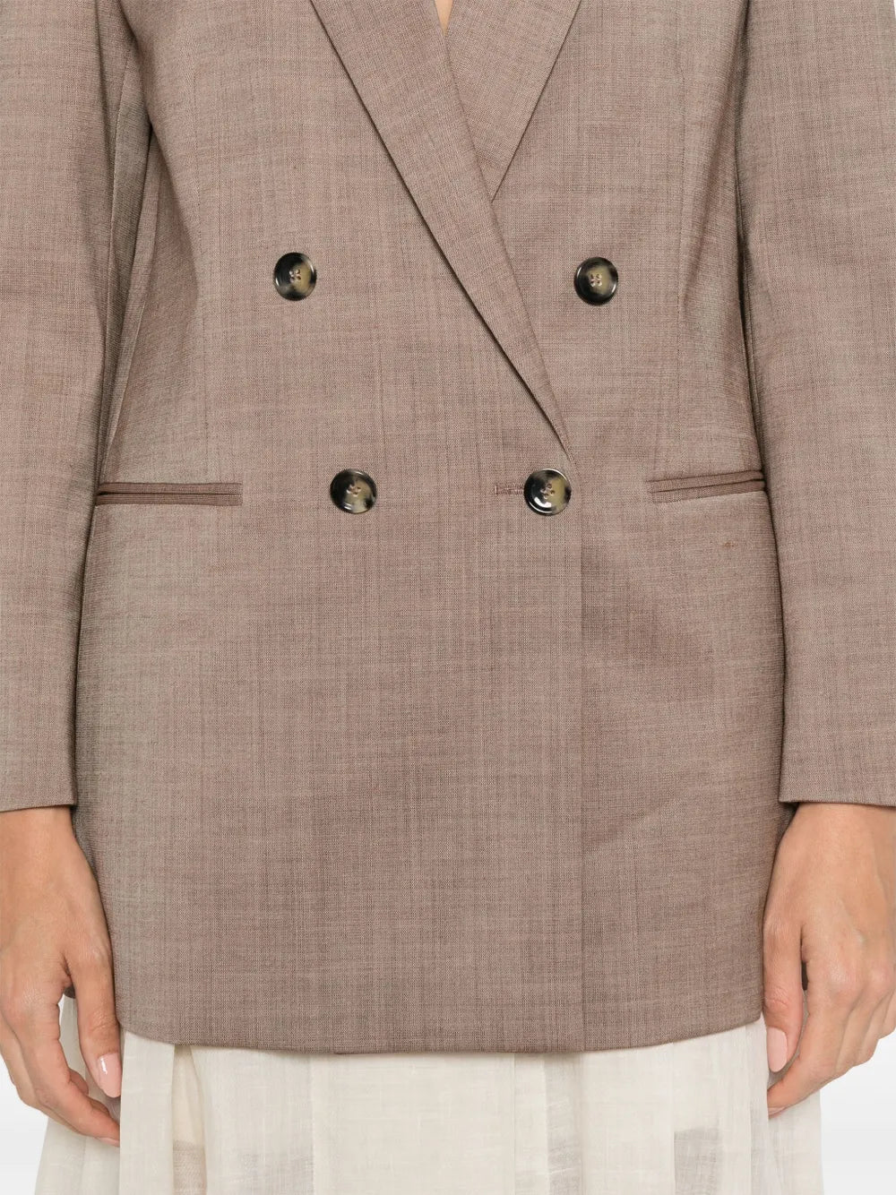 Tailored Neutral Jacket With Classic Silhouette By Philosophy