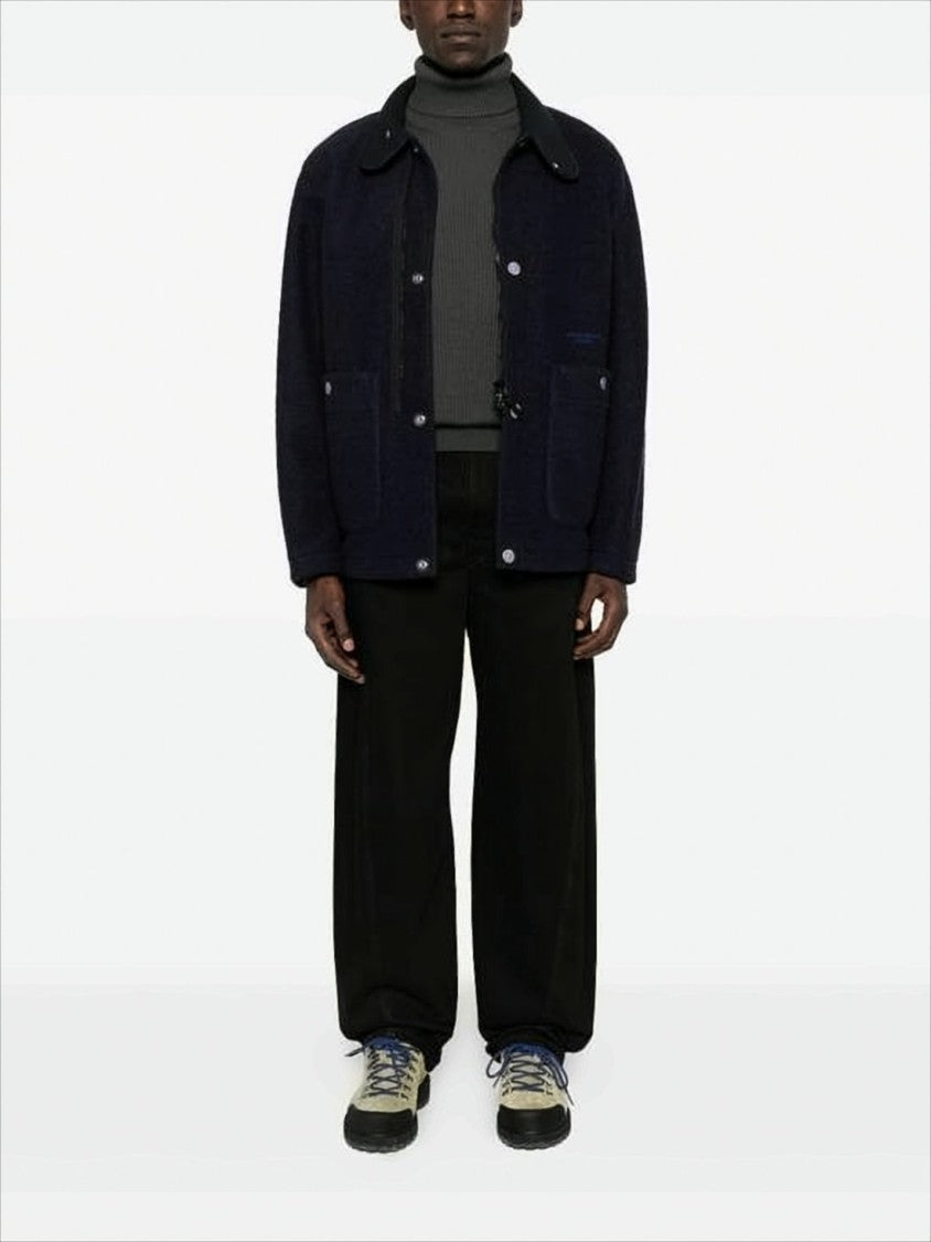 Ribbed Knit Turtleneck Sweater with Compass Logo